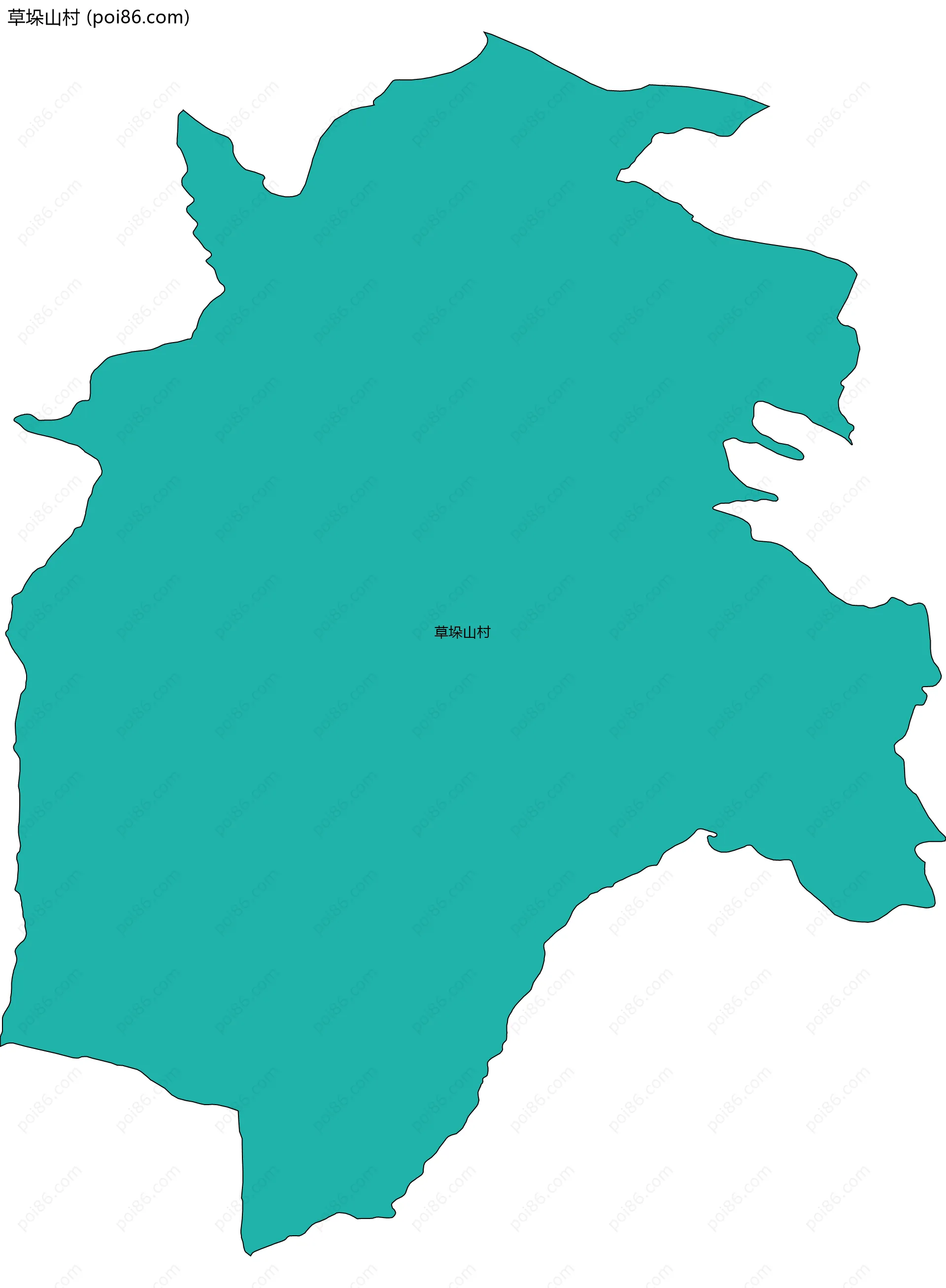 草垛山村边界地图