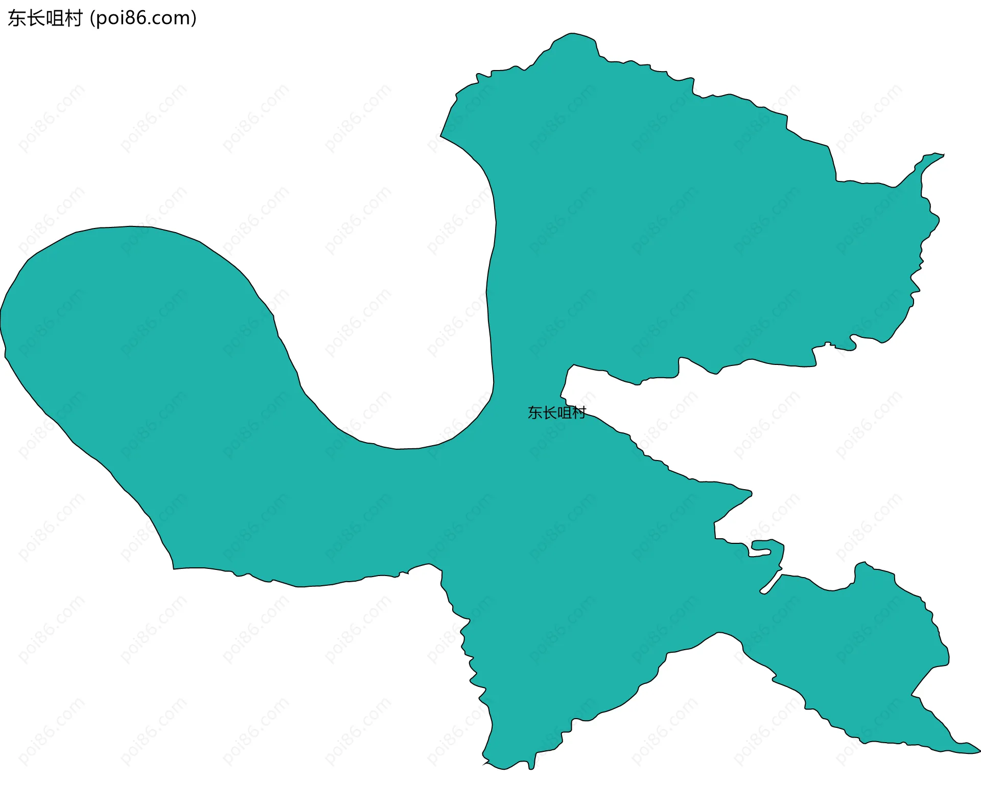 东长咀村边界地图