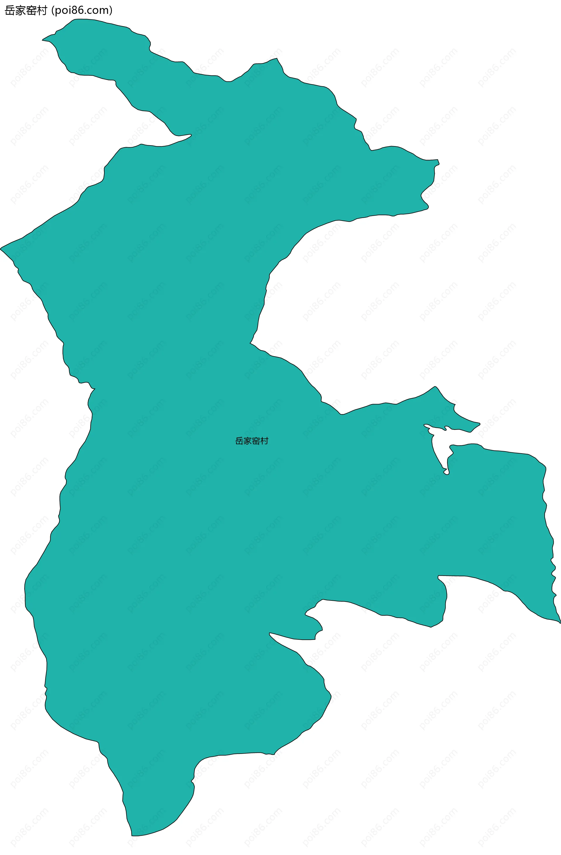 岳家窑村边界地图