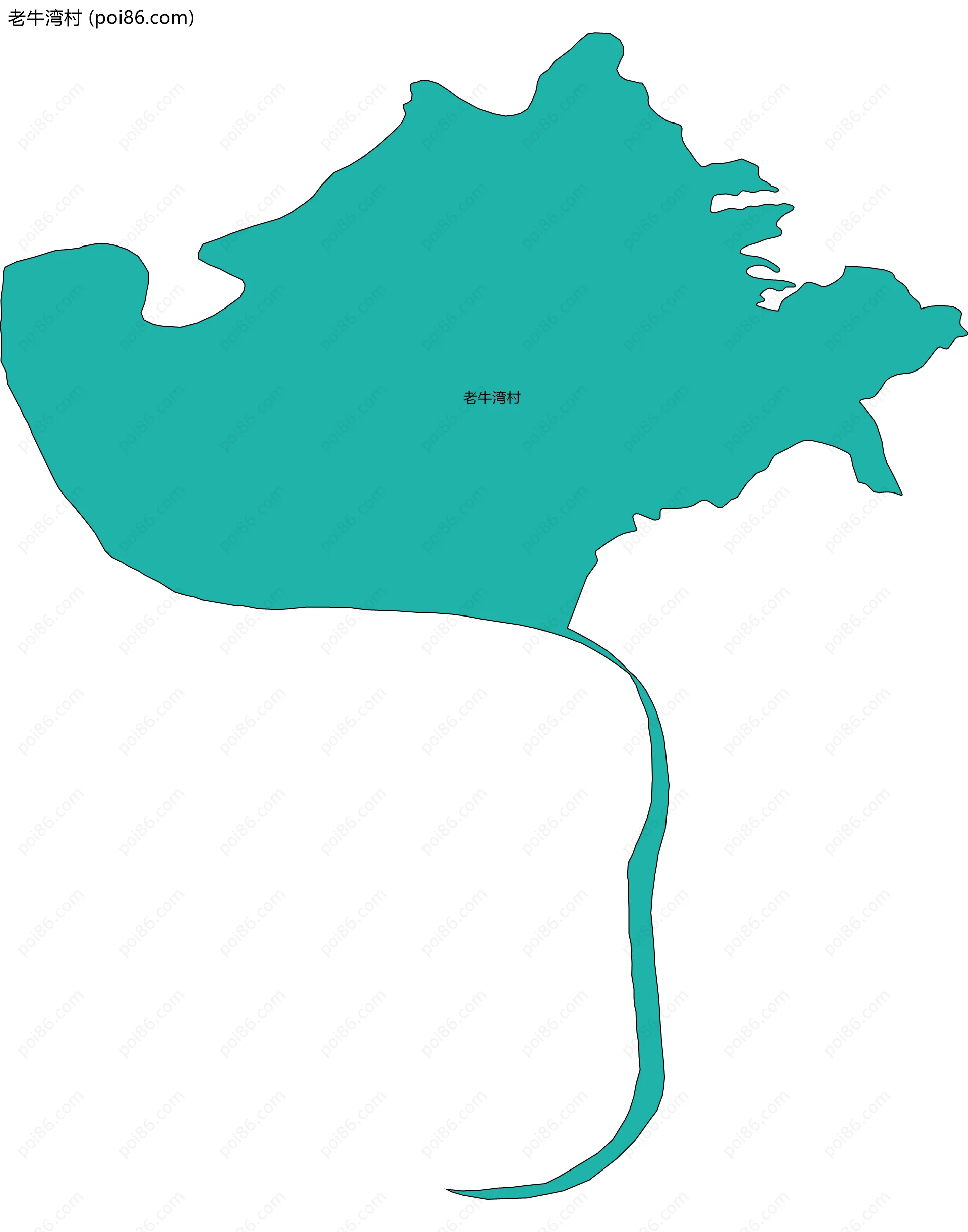 老牛湾村边界地图