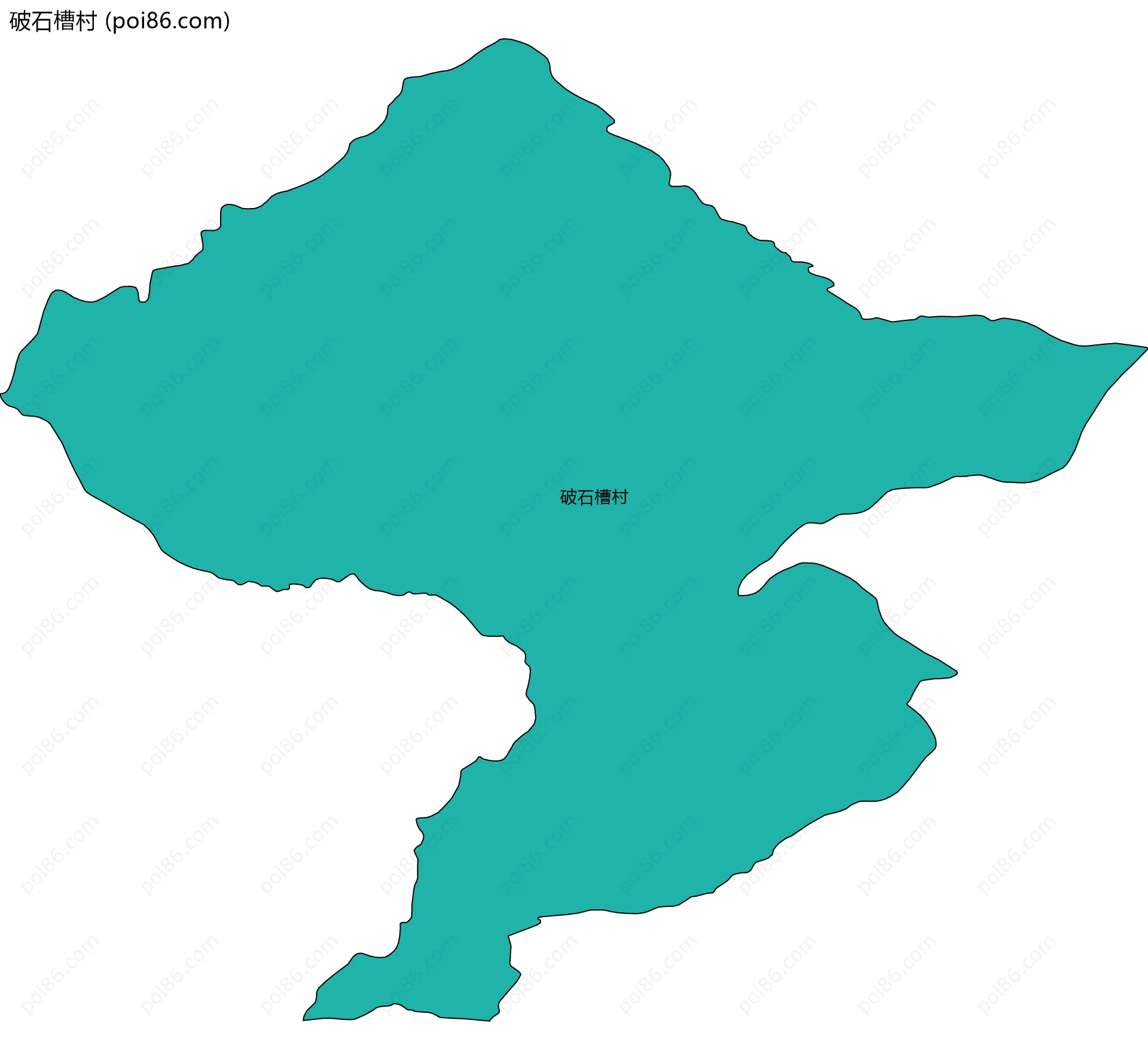 破石槽村边界地图