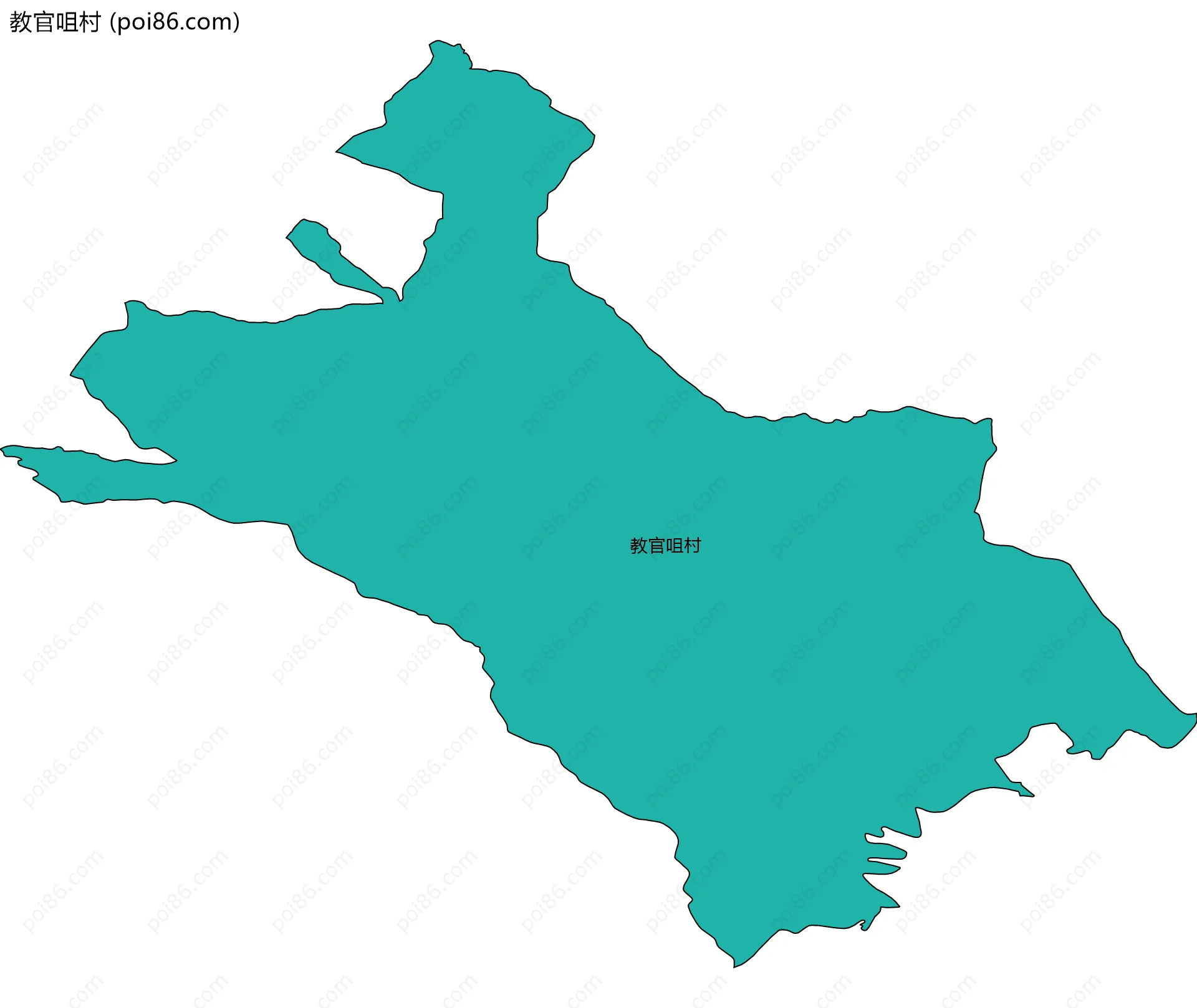 教官咀村边界地图