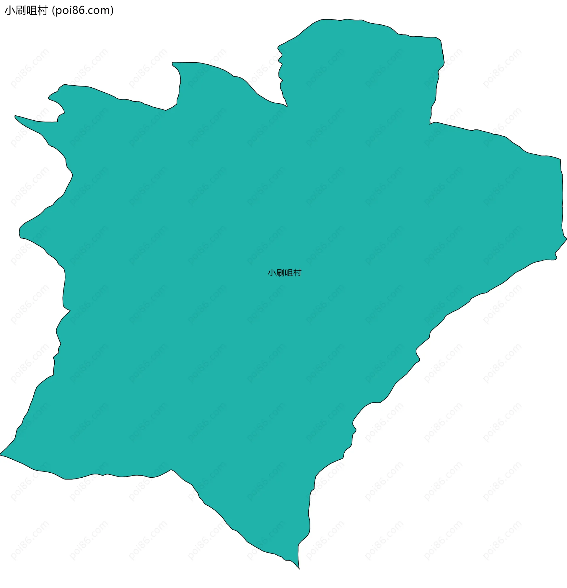 小刷咀村边界地图