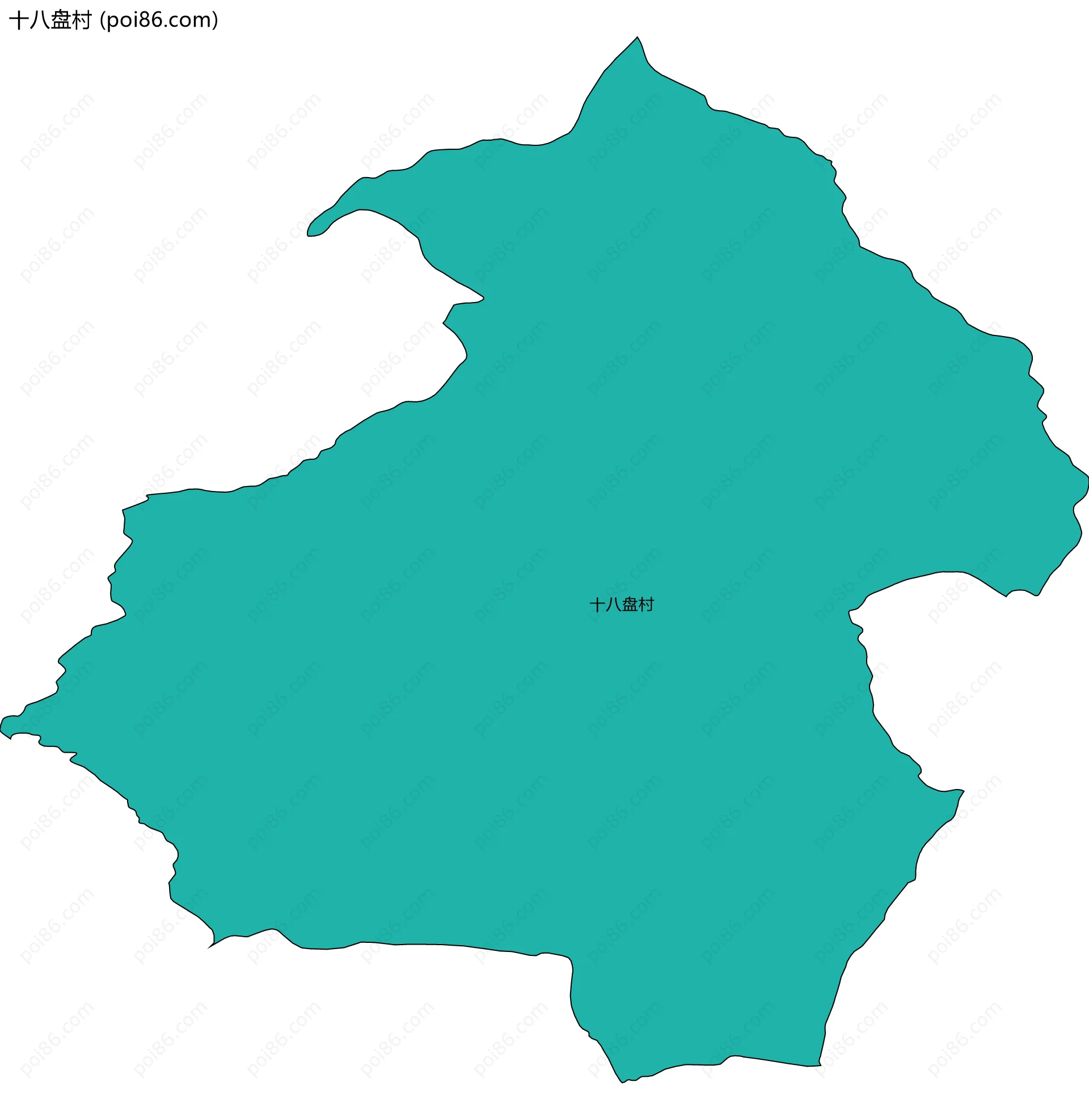 十八盘村边界地图