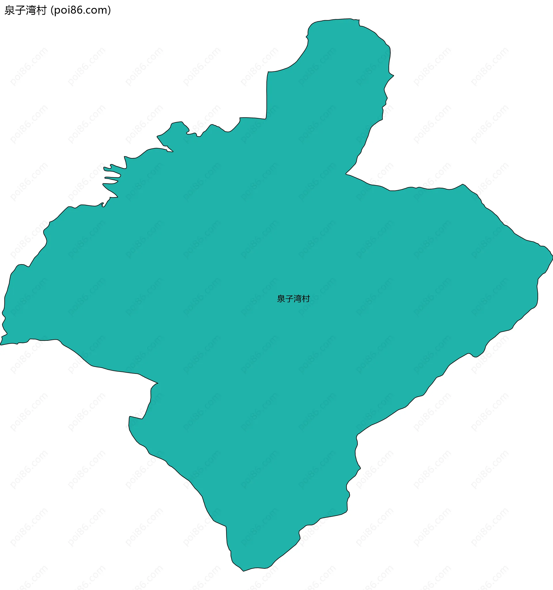 泉子湾村边界地图