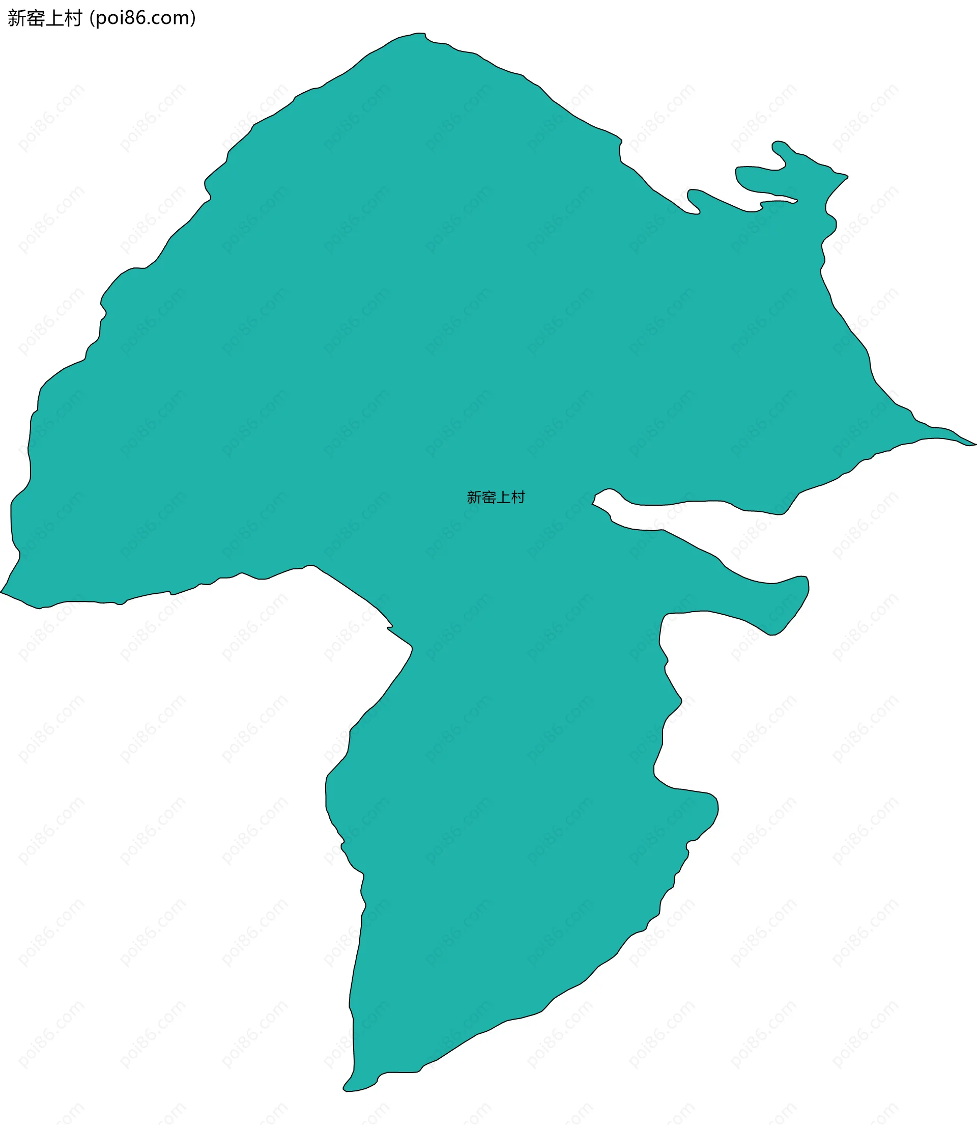 新窑上村边界地图