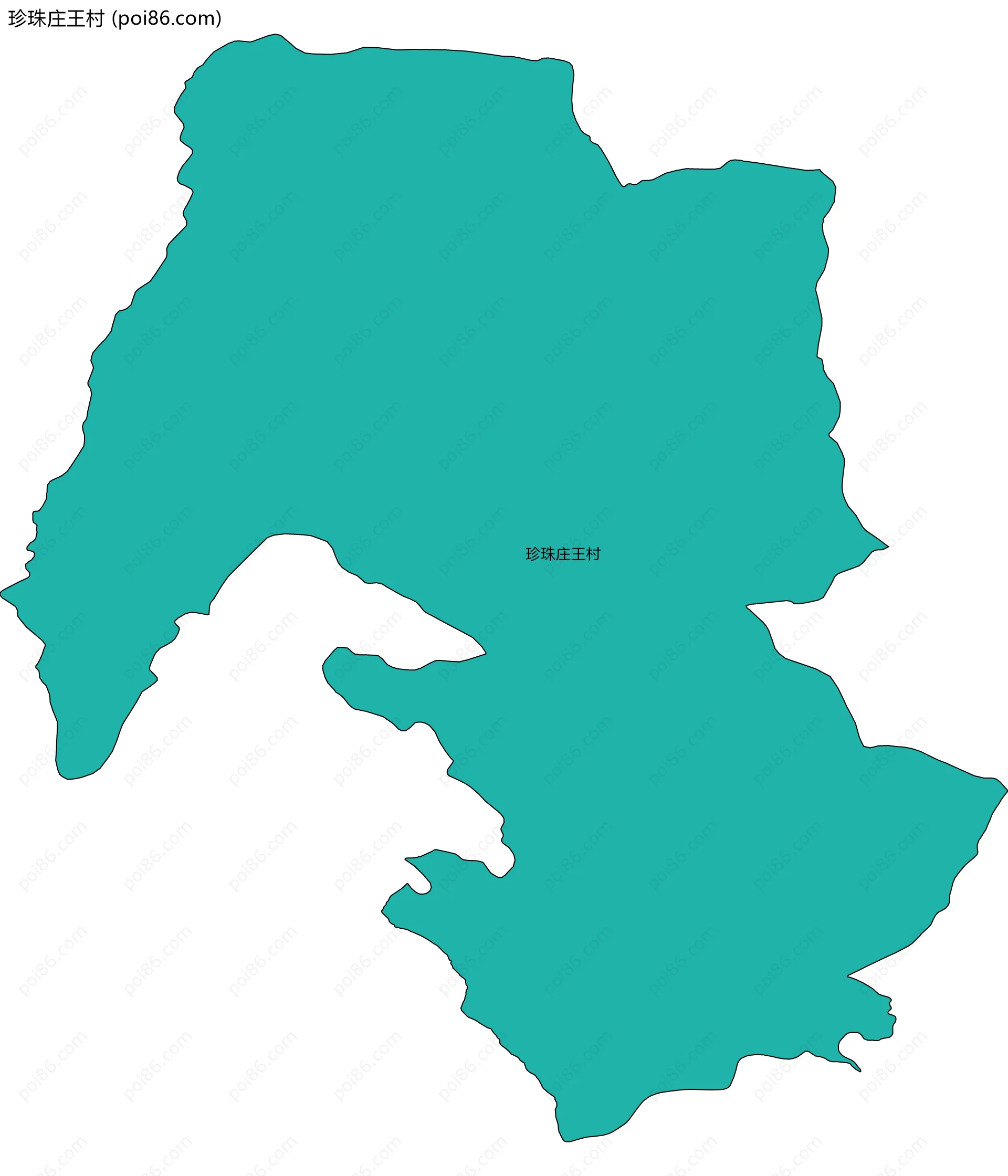 珍珠庄王村边界地图