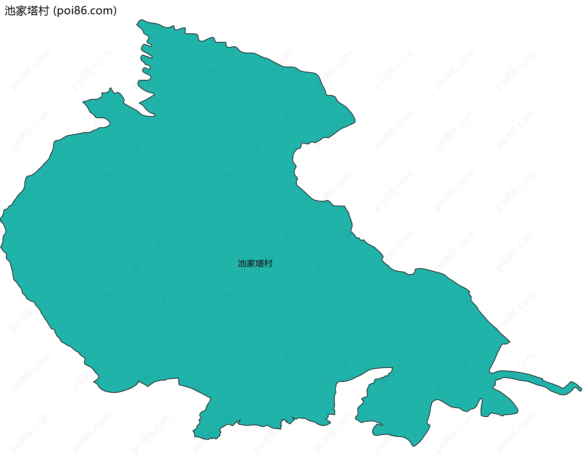 池家塔村边界地图