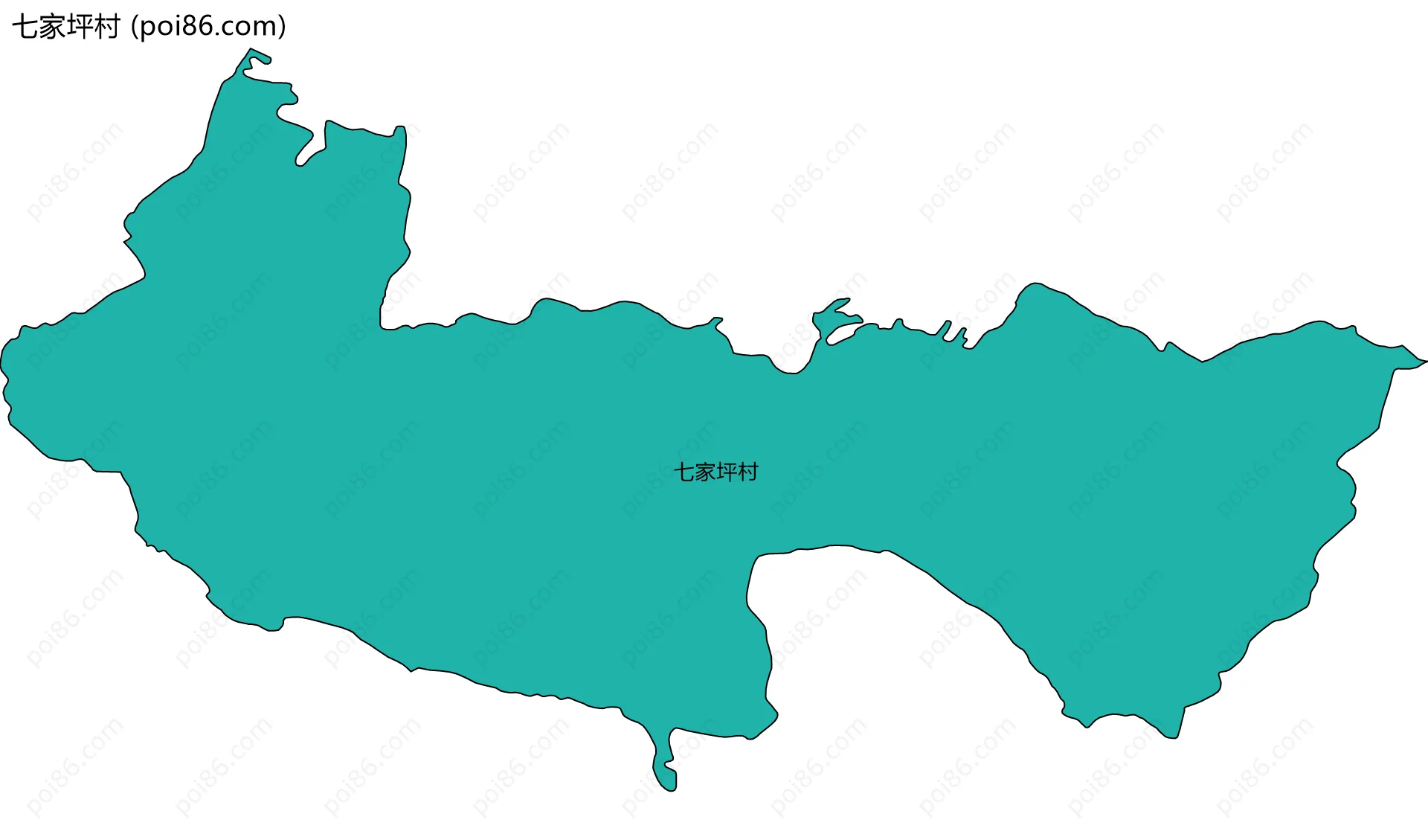 七家坪村边界地图