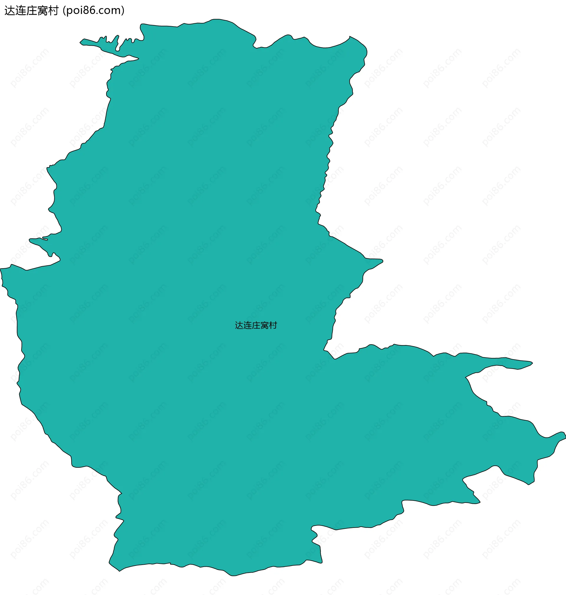 达连庄窝村边界地图
