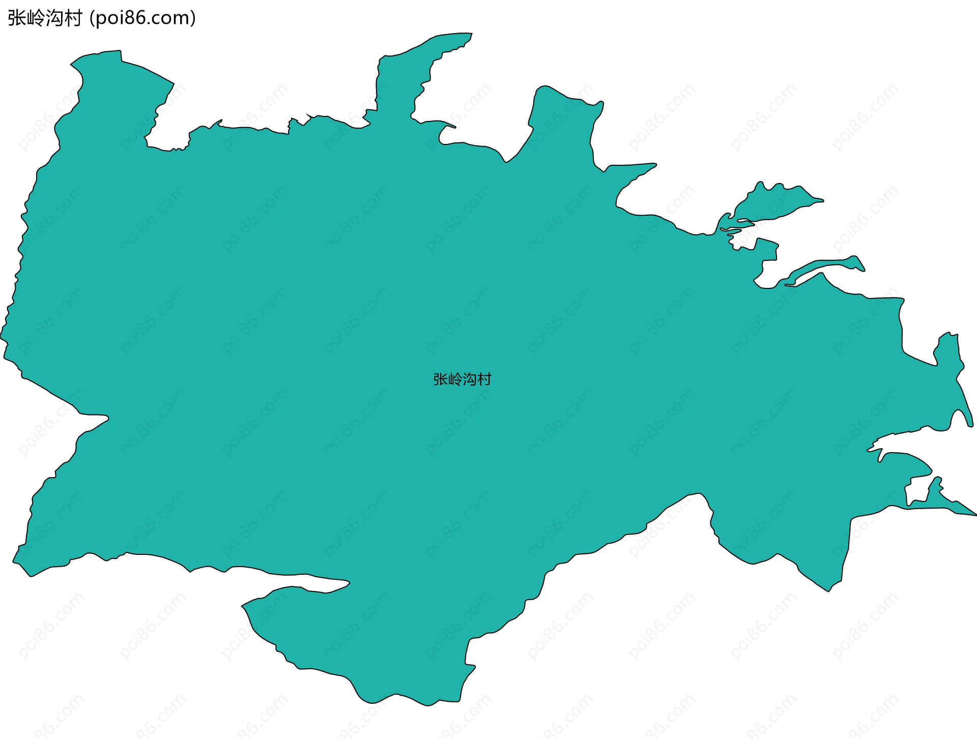 张岭沟村边界地图