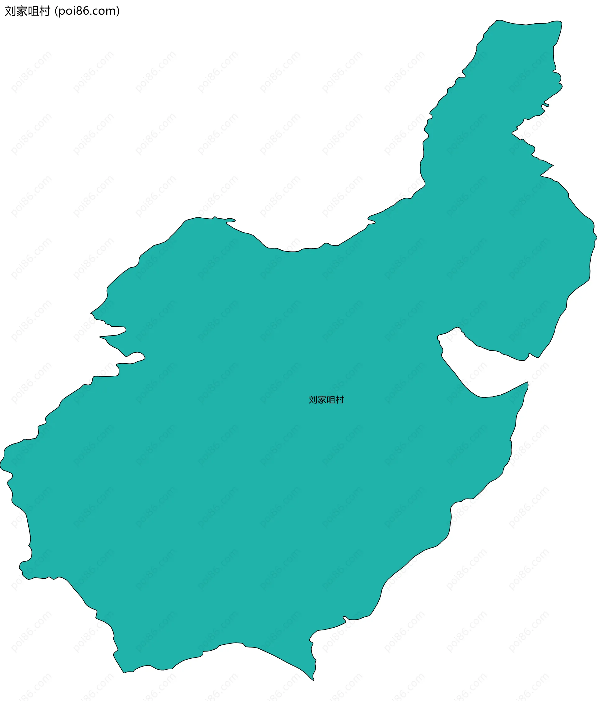 刘家咀村边界地图