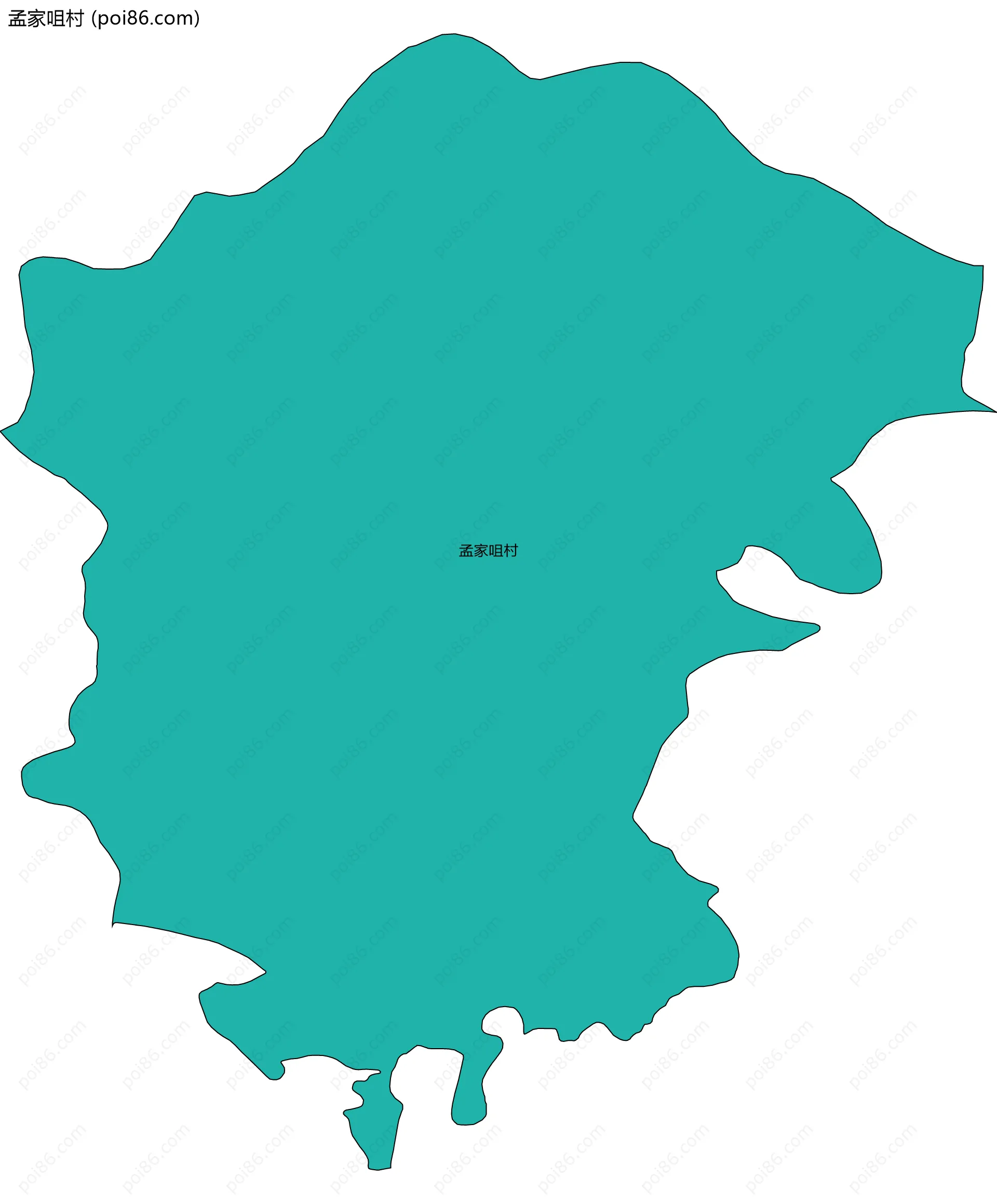 孟家咀村边界地图