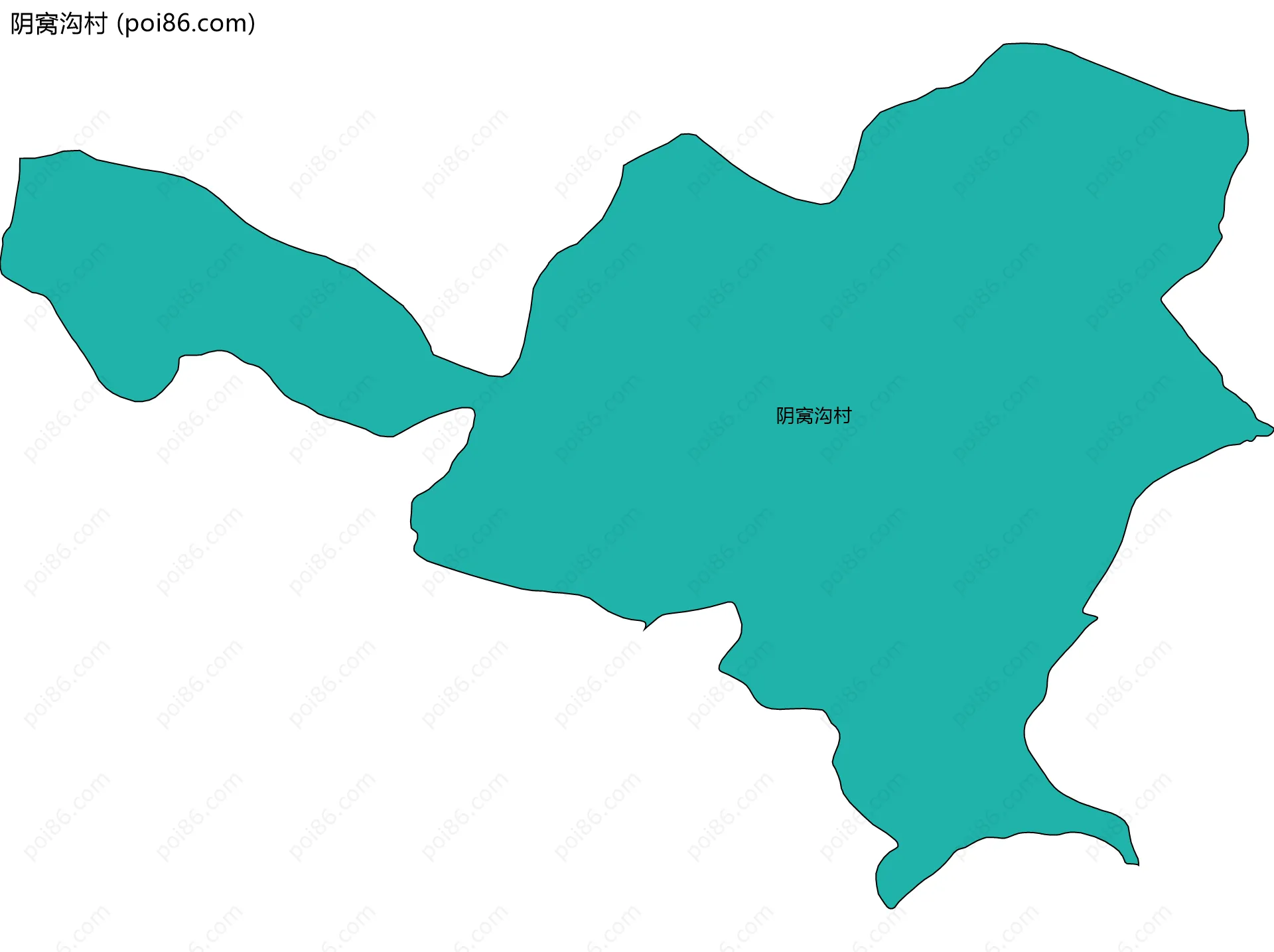 阴窝沟村边界地图