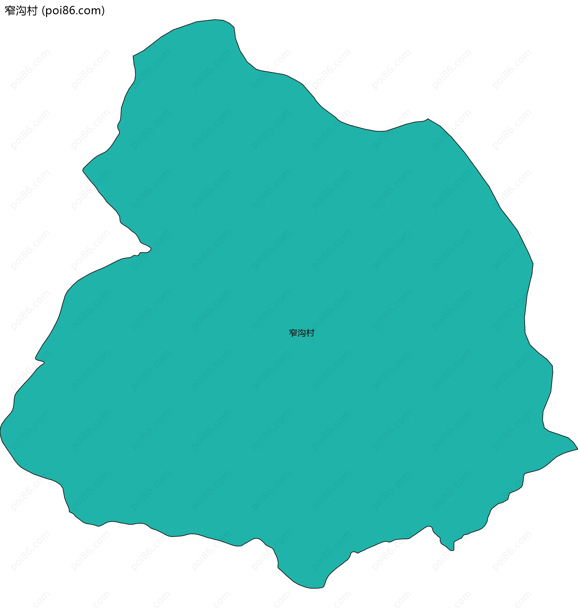 窄沟村边界地图