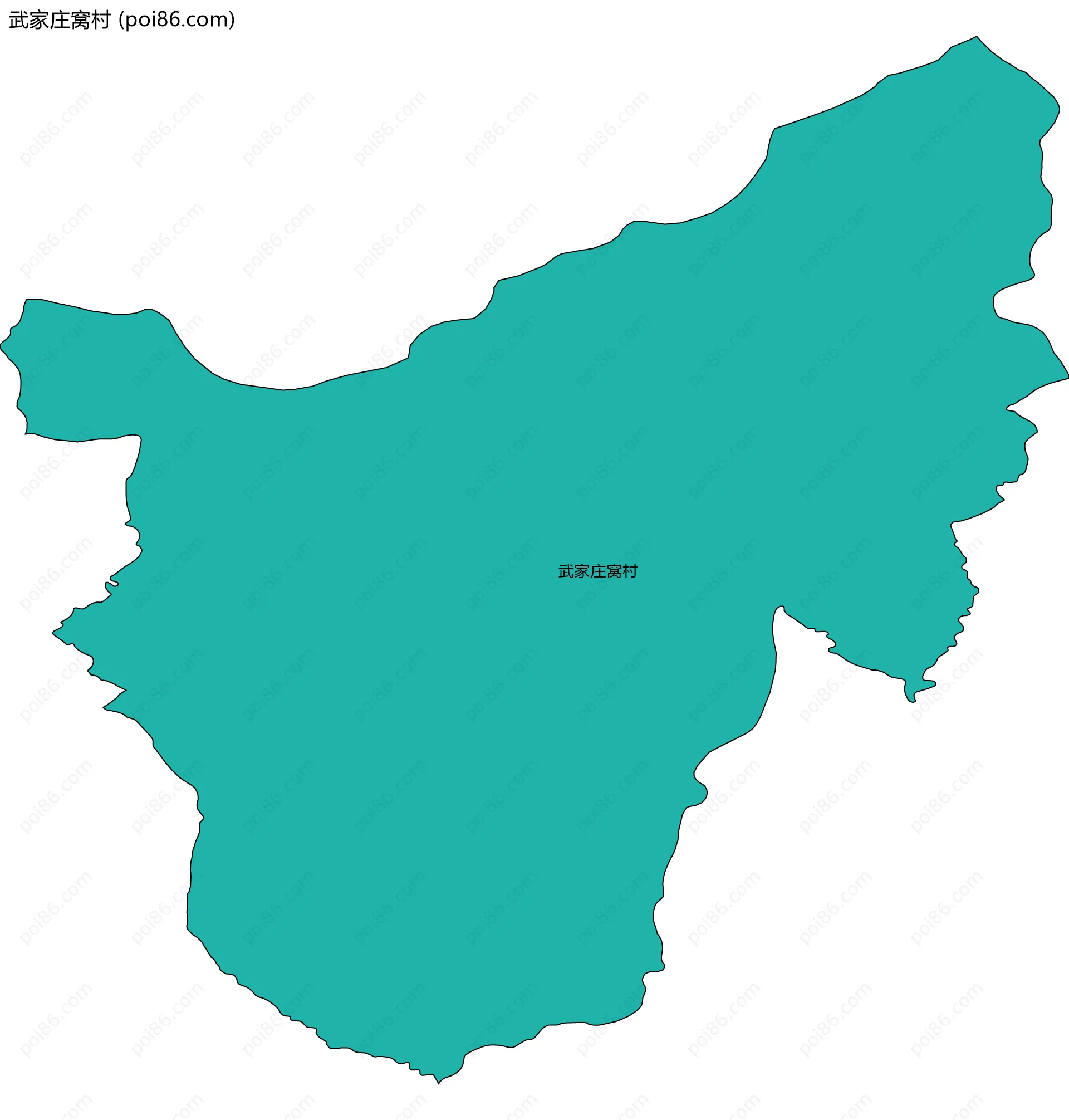 武家庄窝村边界地图