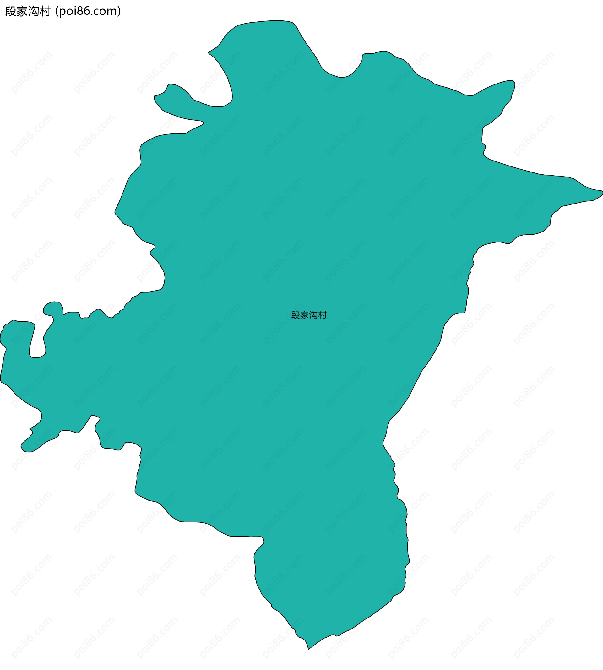 段家沟村边界地图