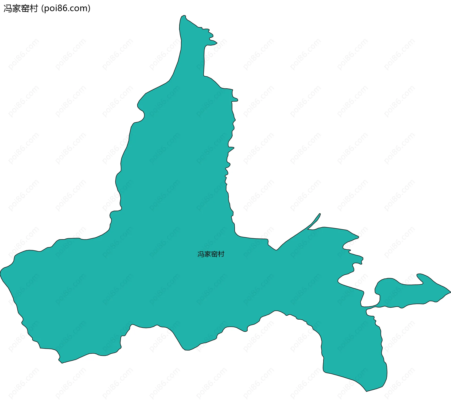 冯家窑村边界地图