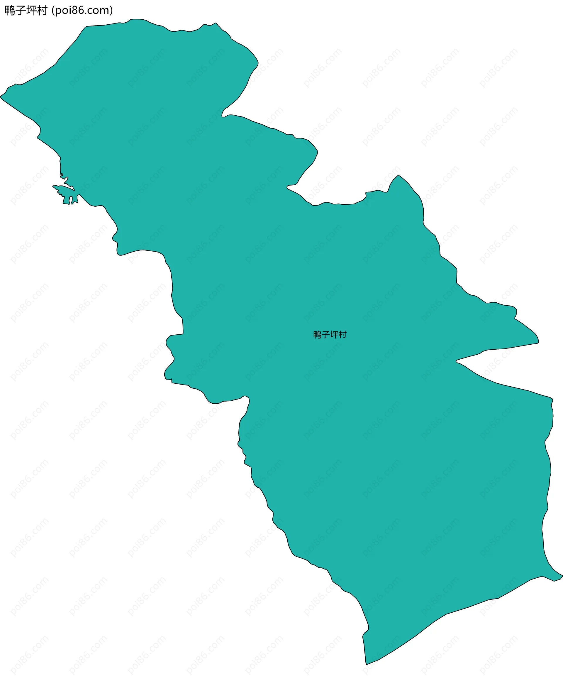 鸭子坪村边界地图