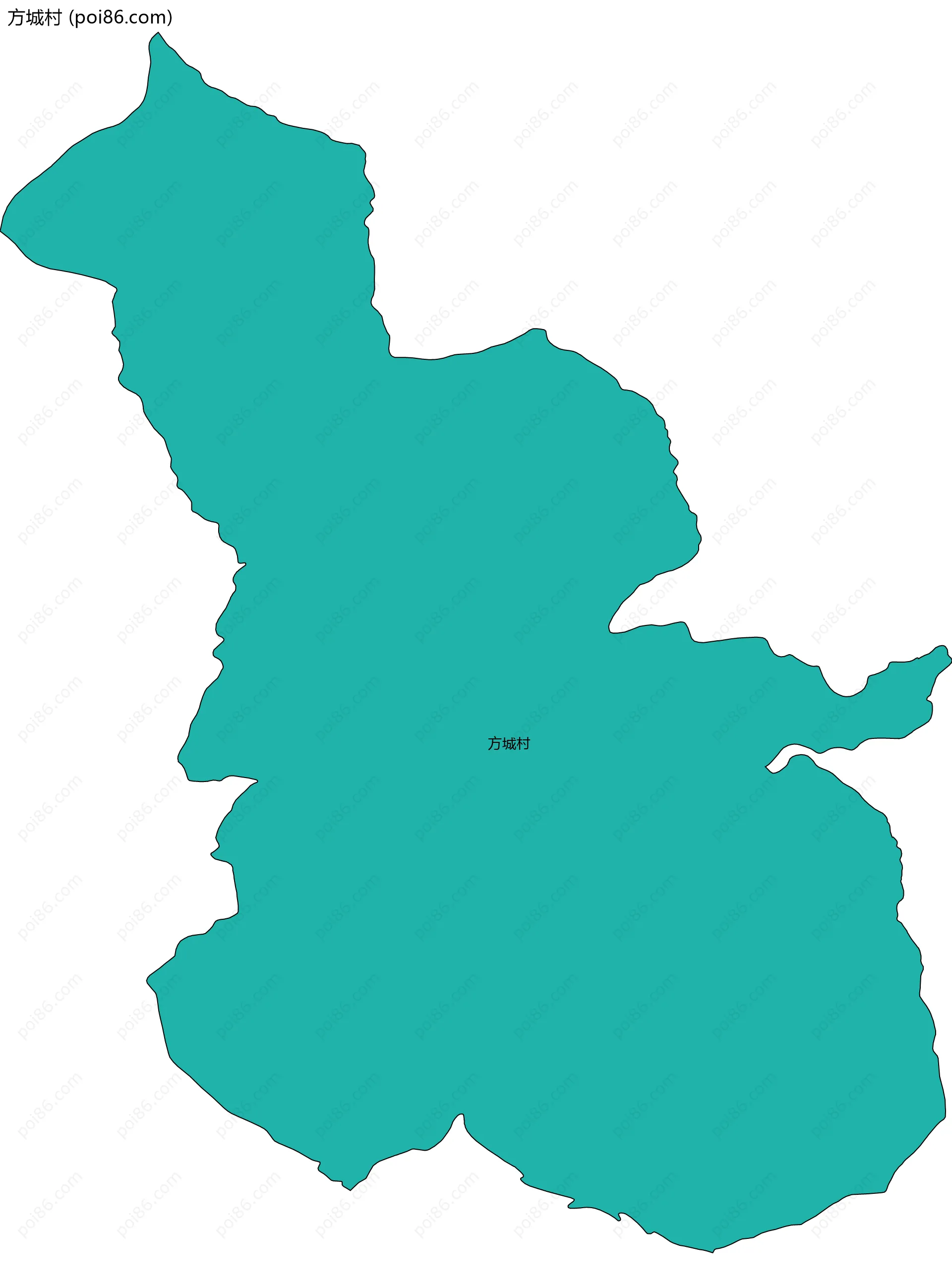 方城村边界地图