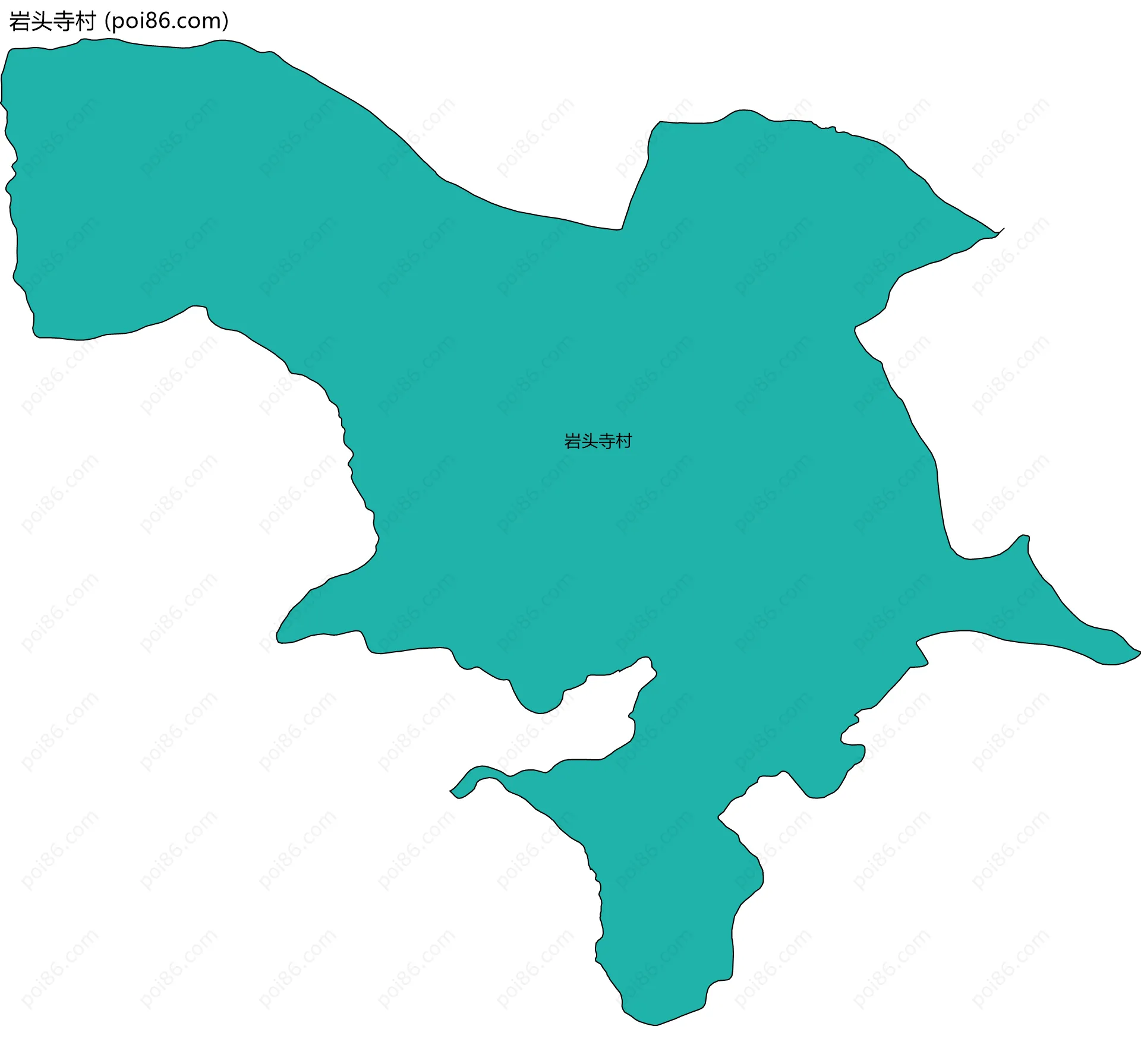 岩头寺村边界地图