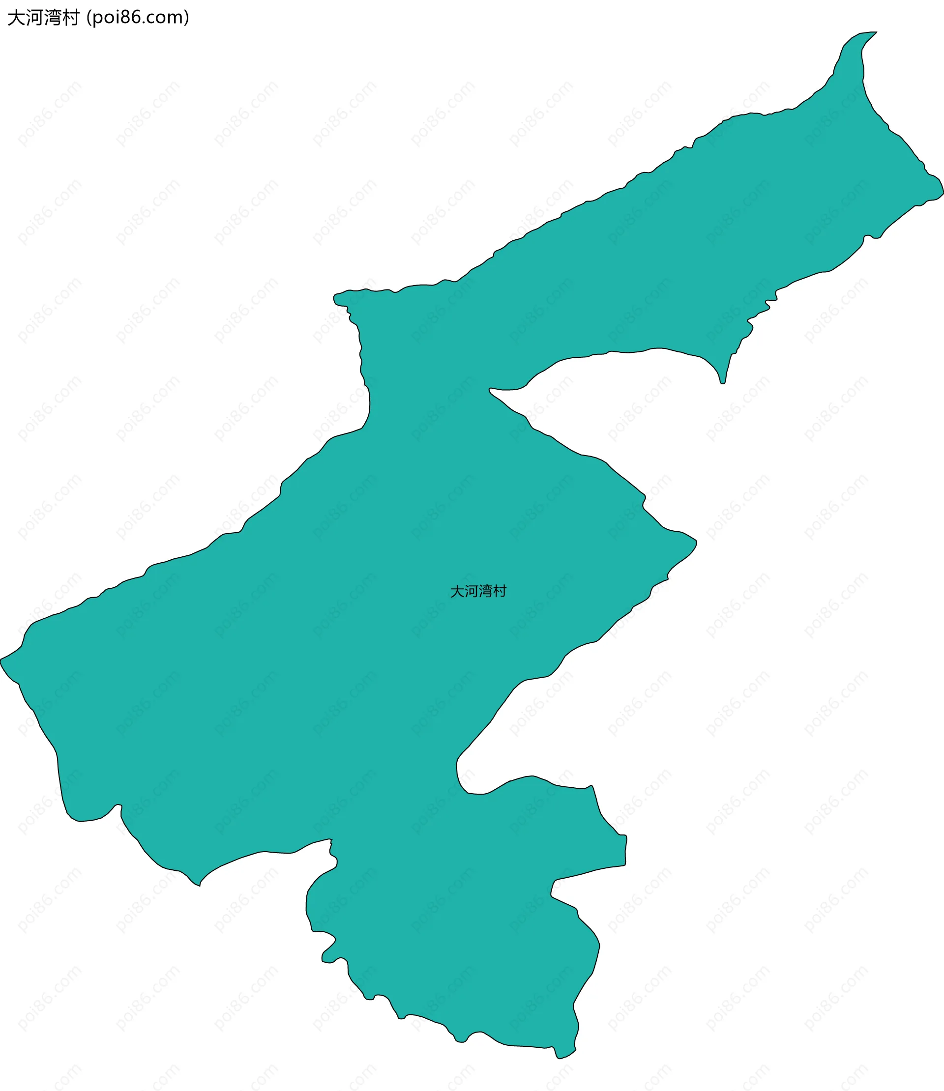 大河湾村边界地图