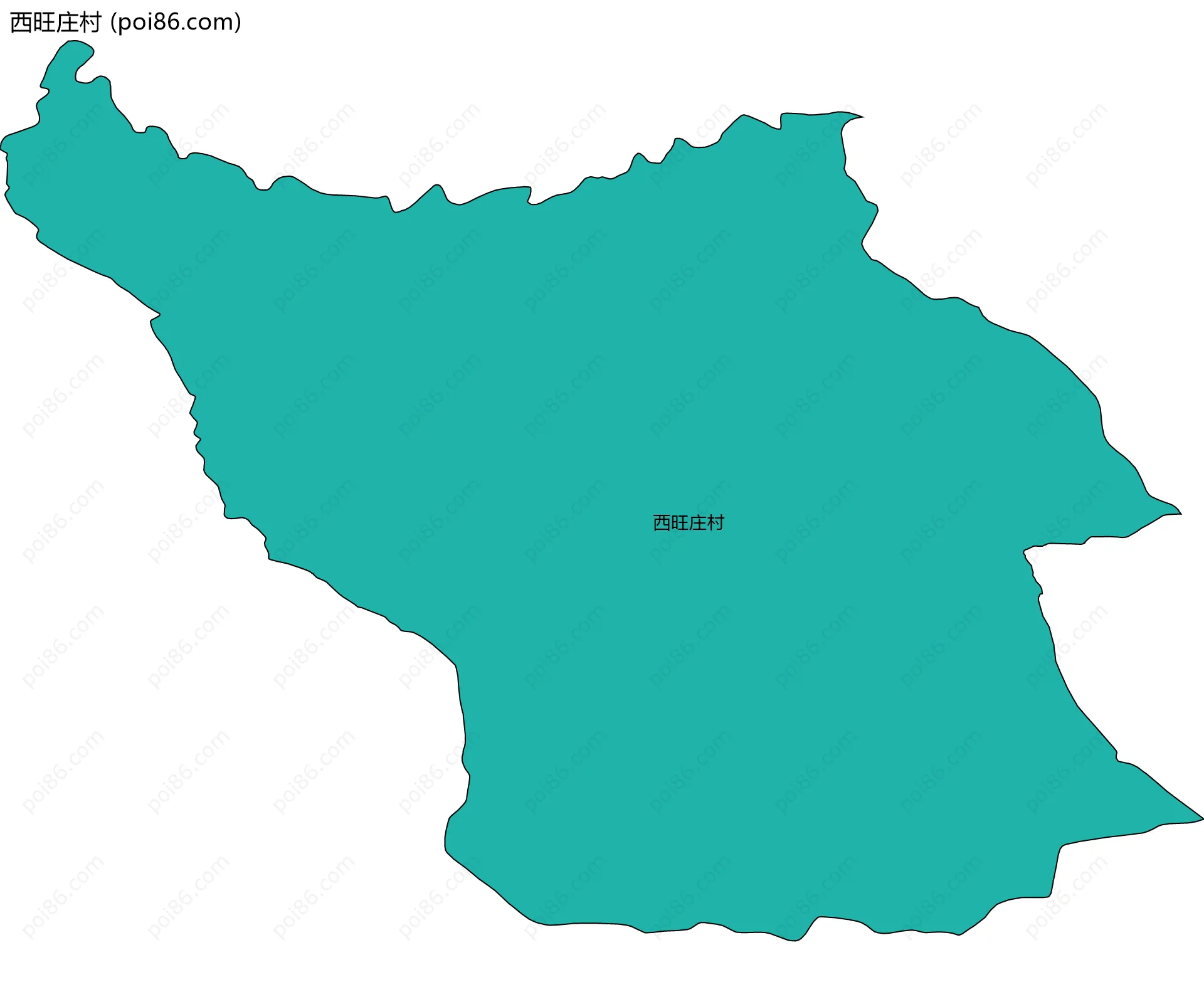 西旺庄村边界地图