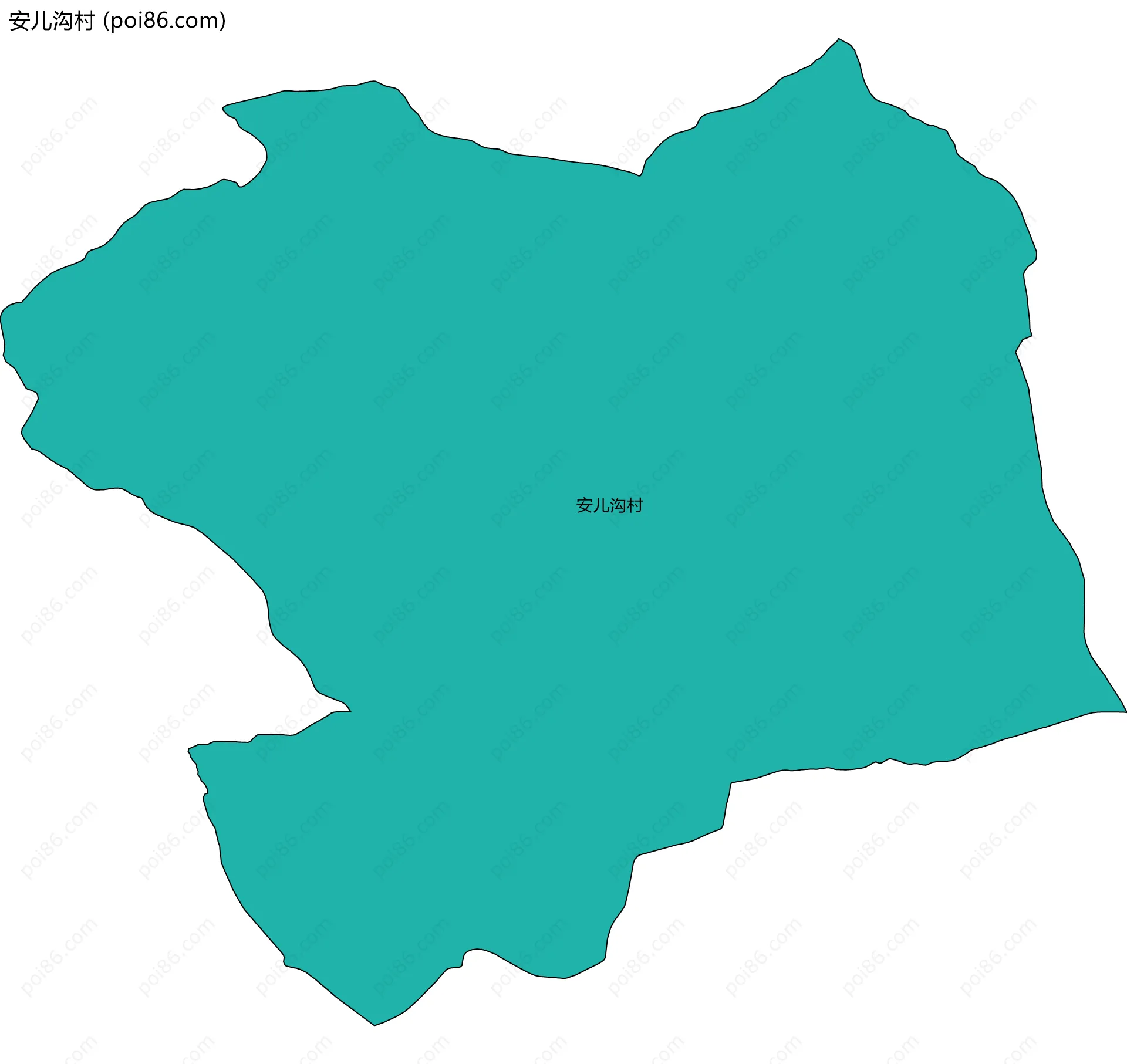安儿沟村边界地图