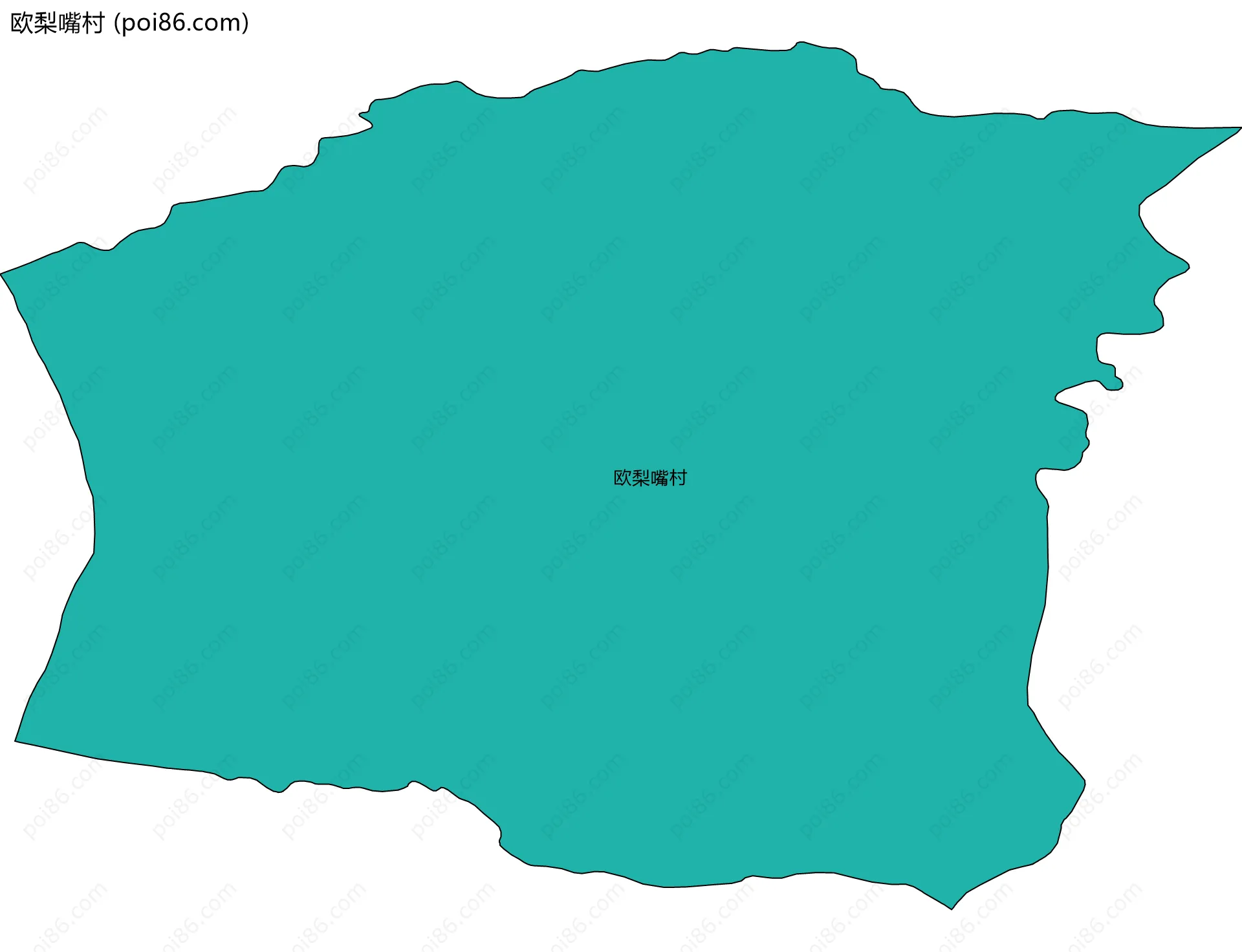 欧梨嘴村边界地图