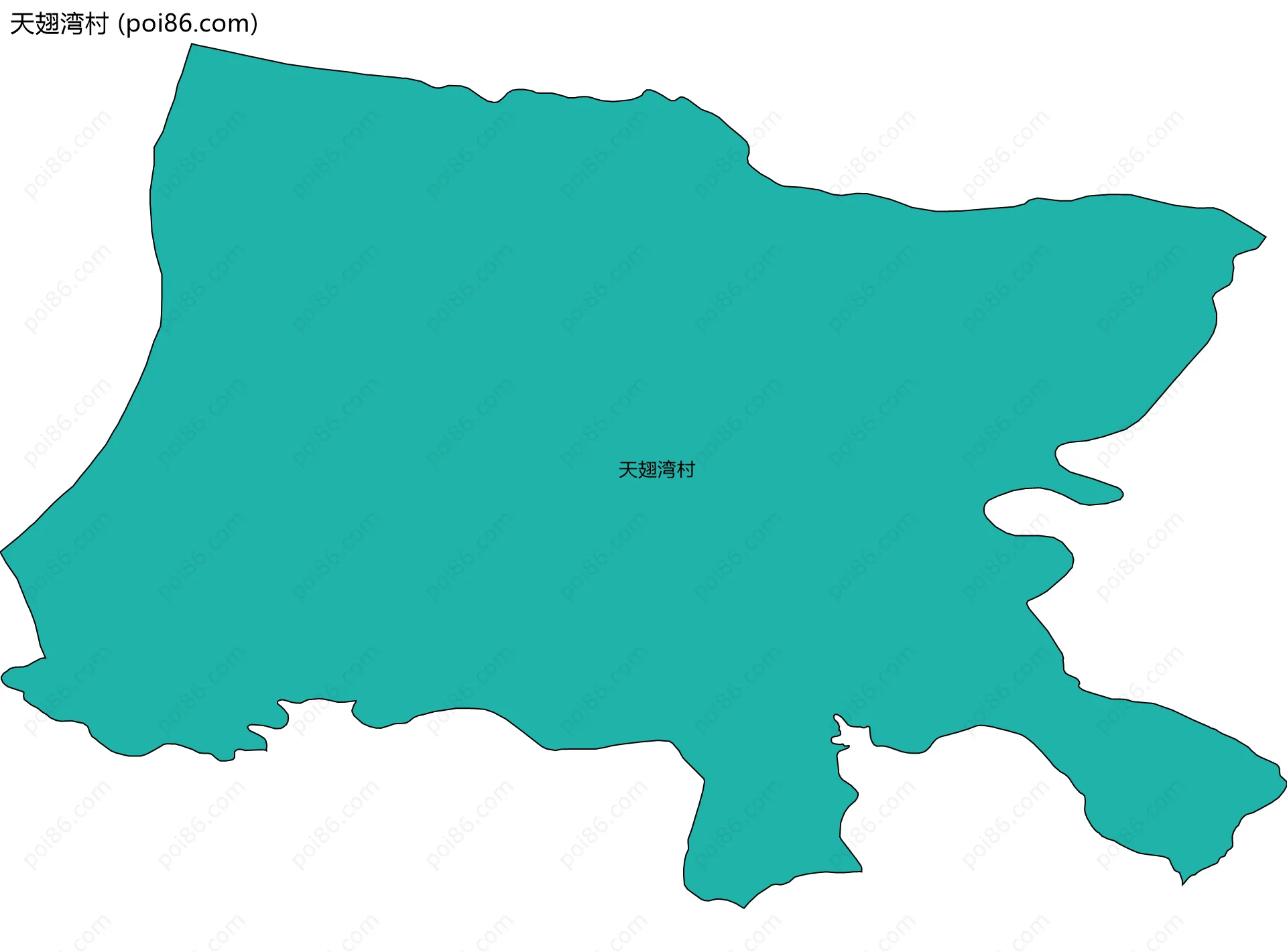 天翅湾村边界地图