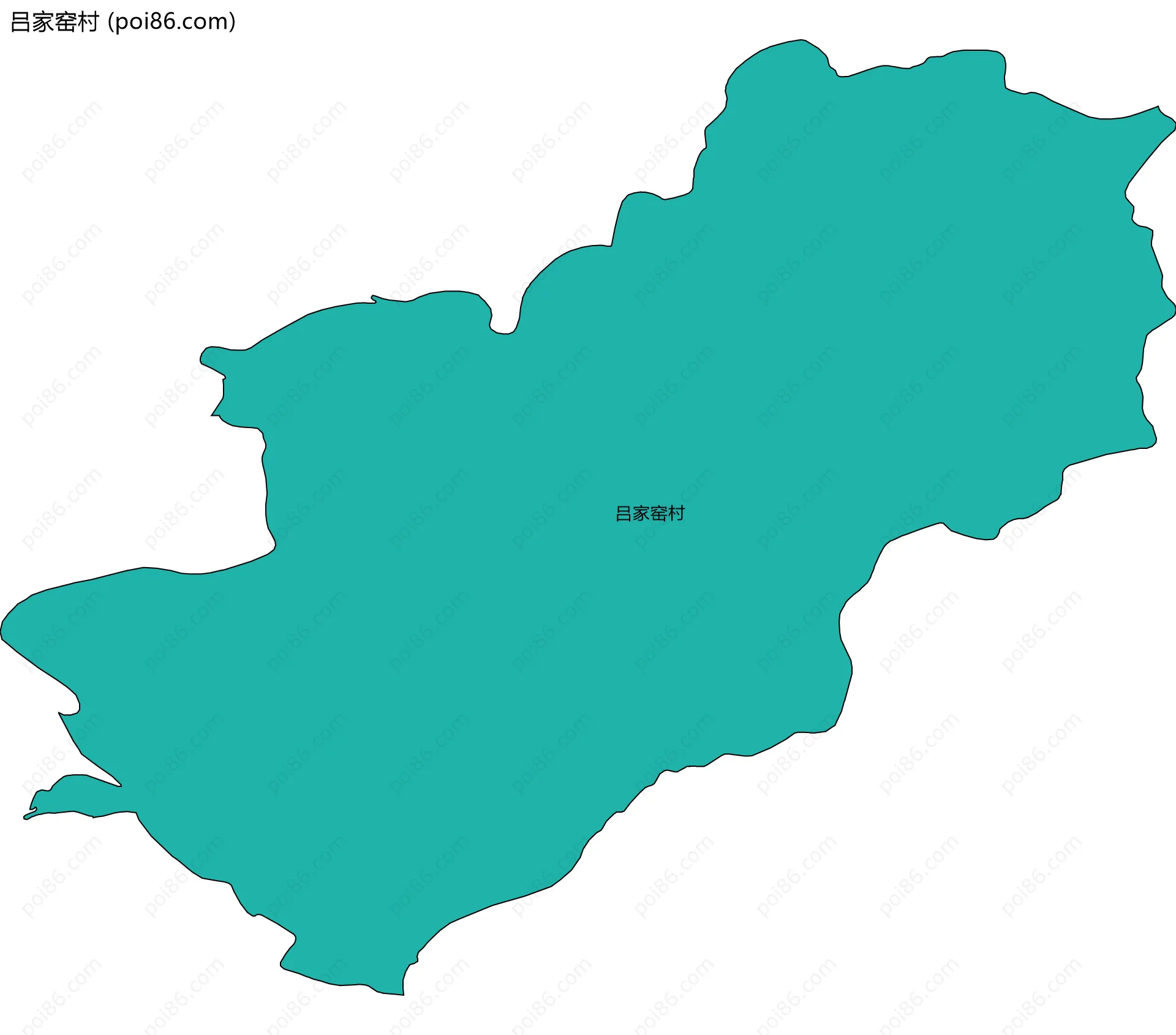 吕家窑村边界地图