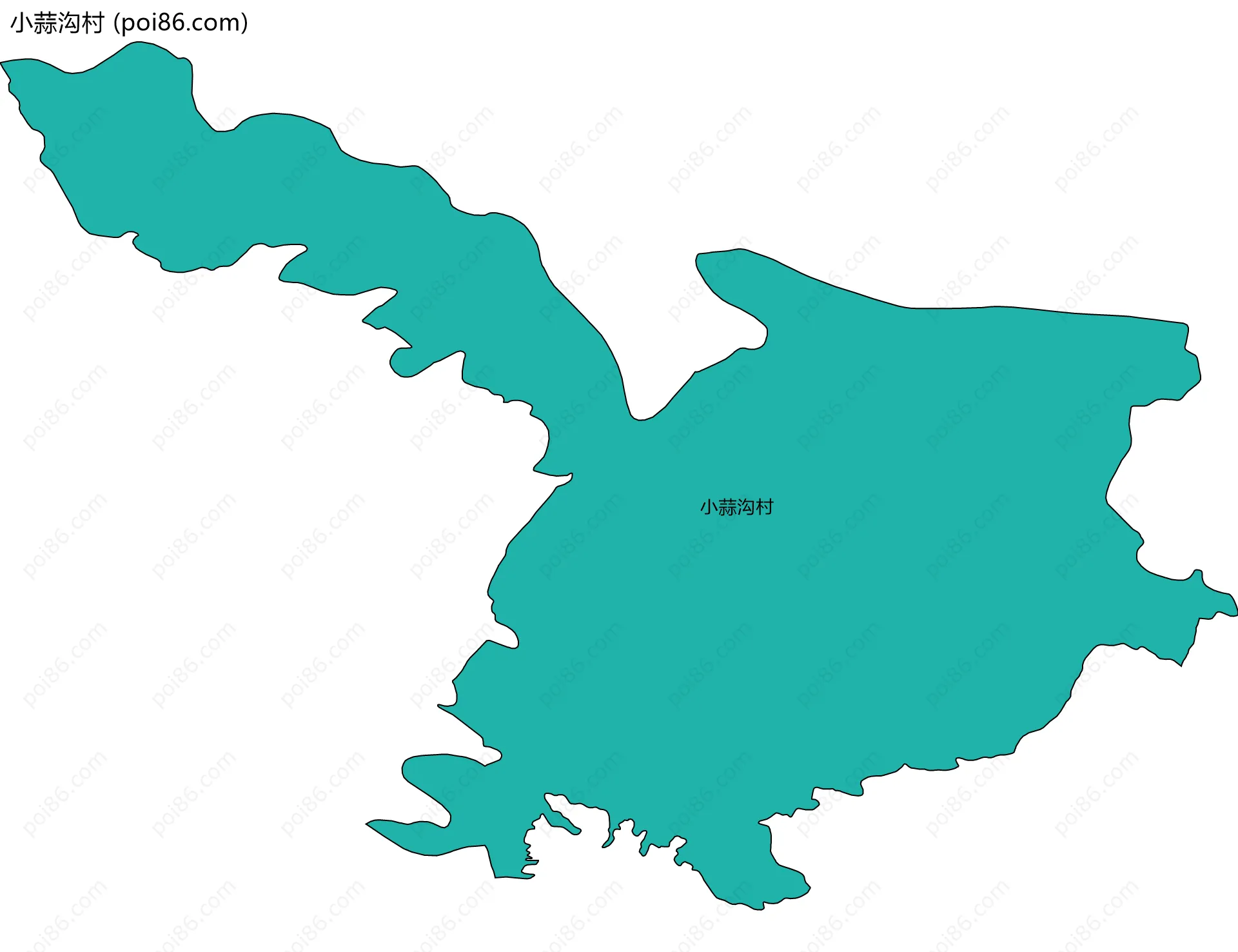 小蒜沟村边界地图