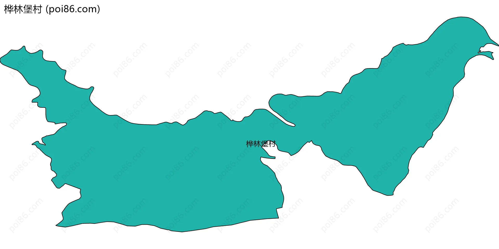 桦林堡村边界地图