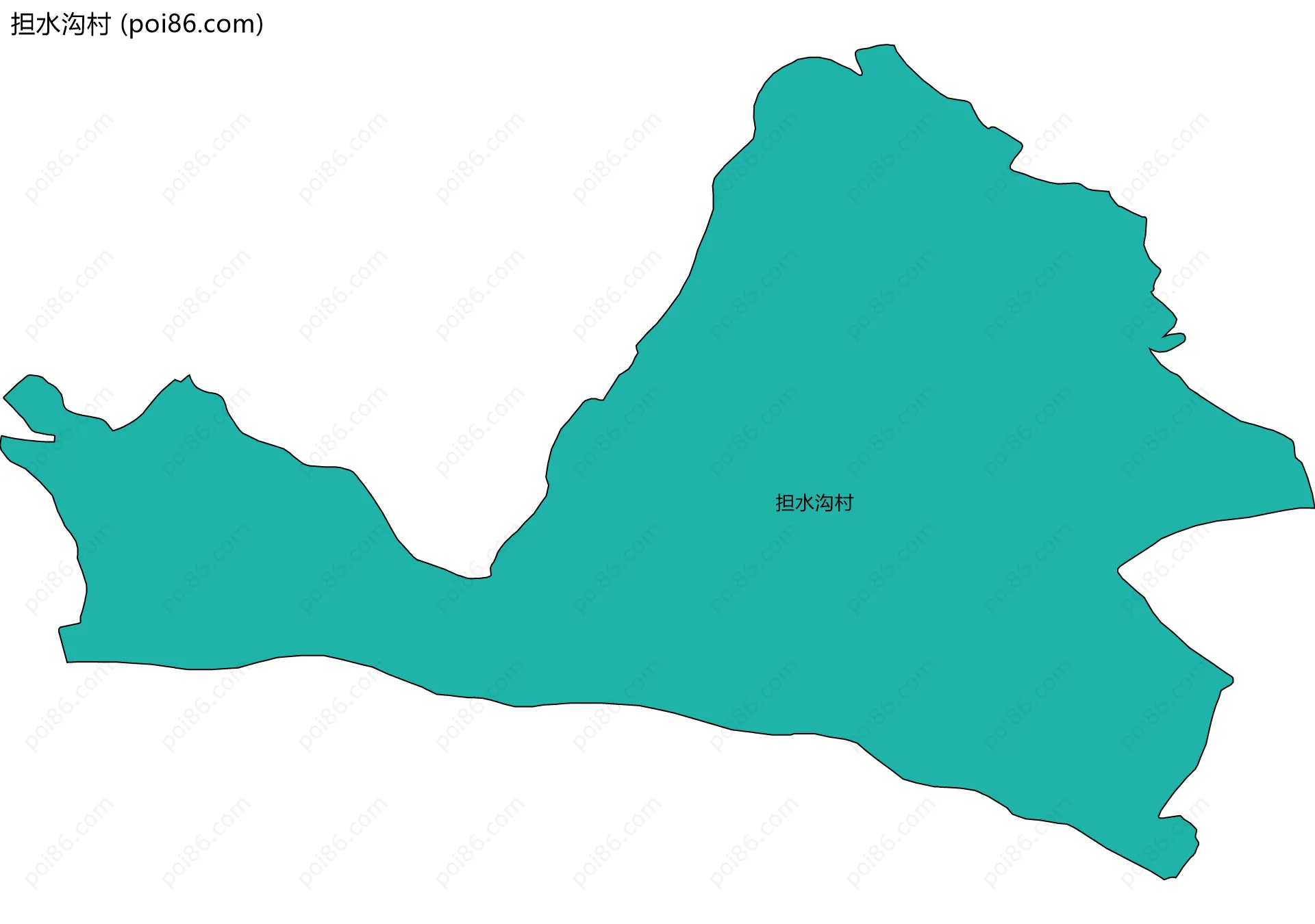 担水沟村边界地图