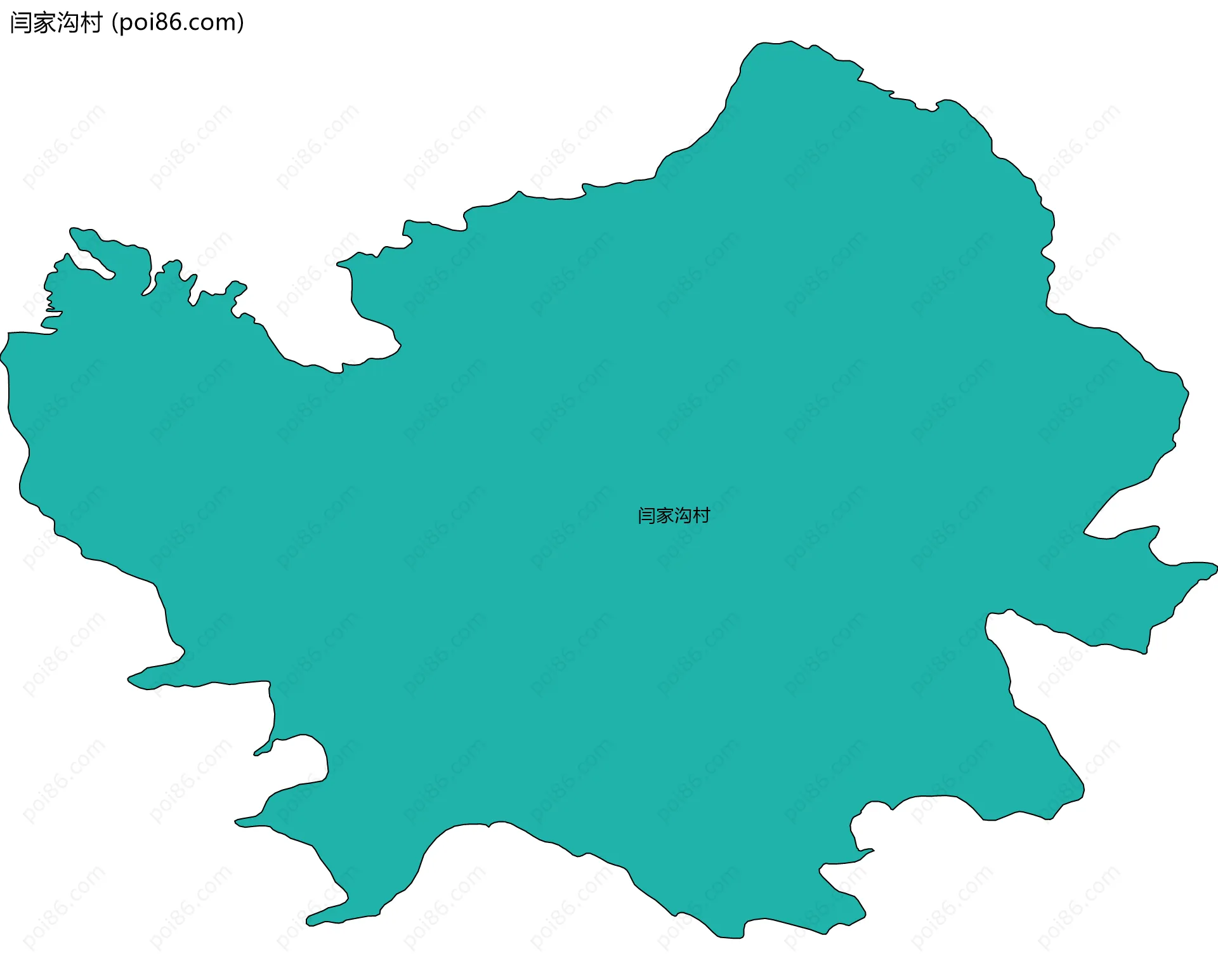 闫家沟村边界地图