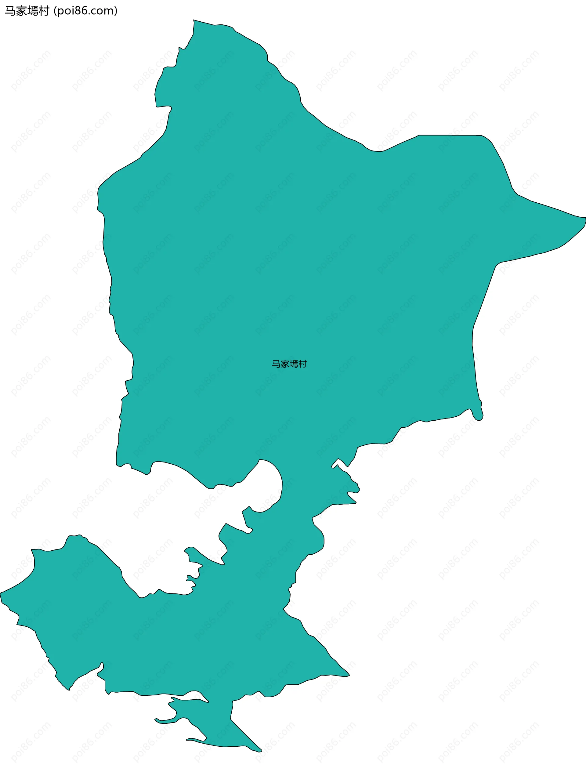 马家墕村边界地图