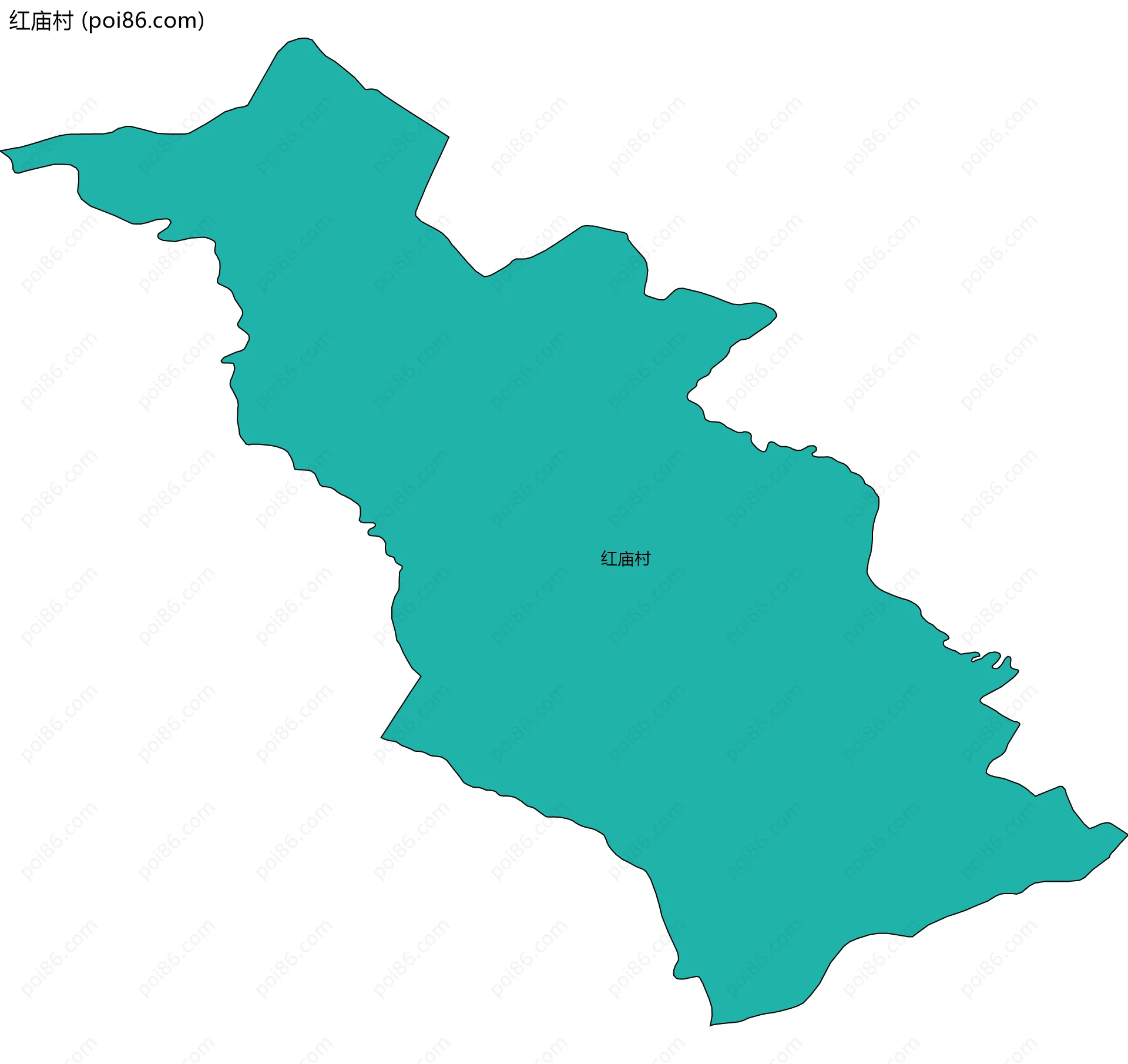 红庙村边界地图