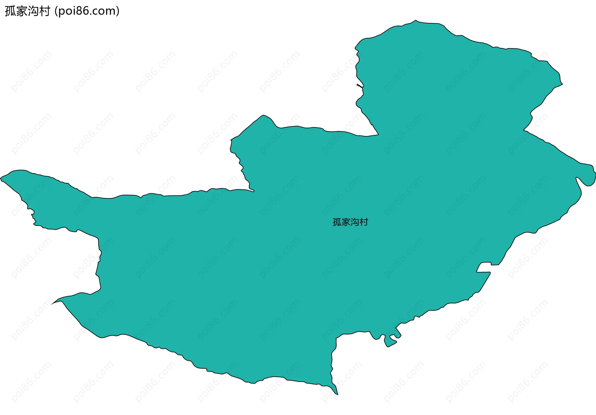 孤家沟村边界地图