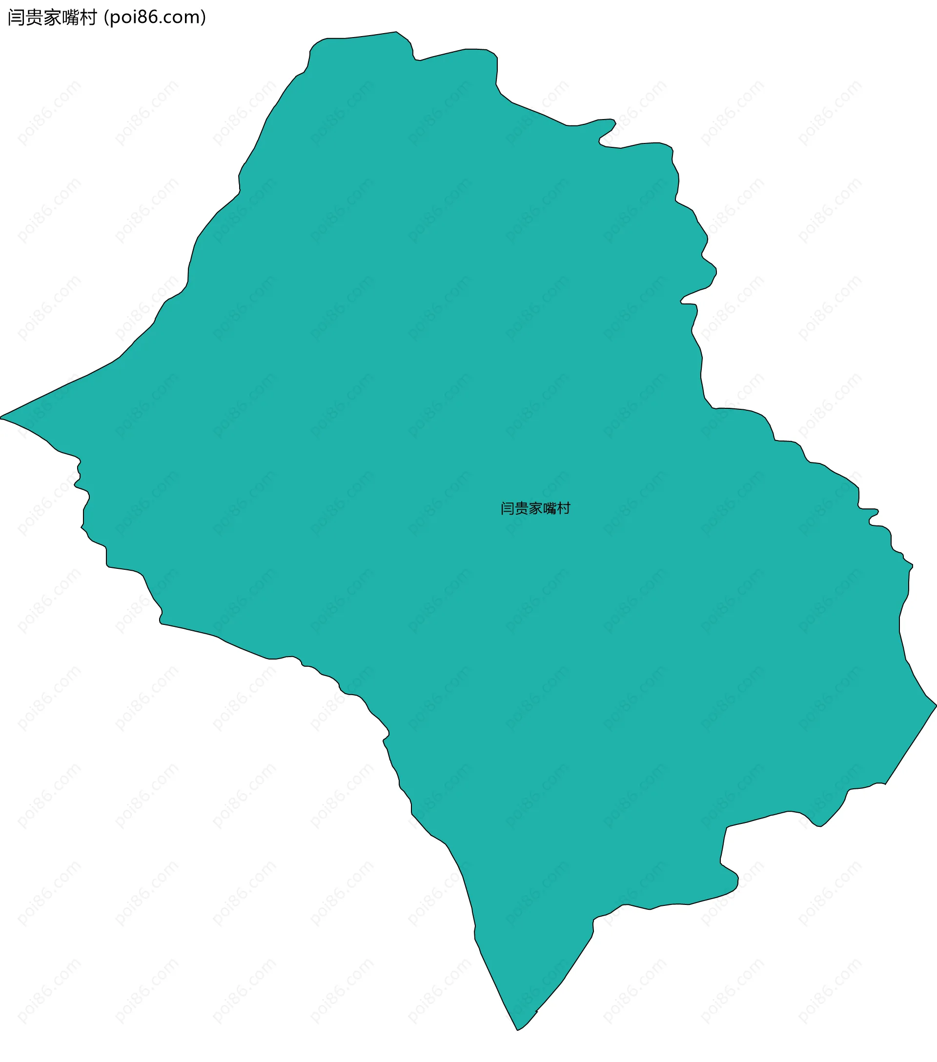 闫贵家嘴村边界地图