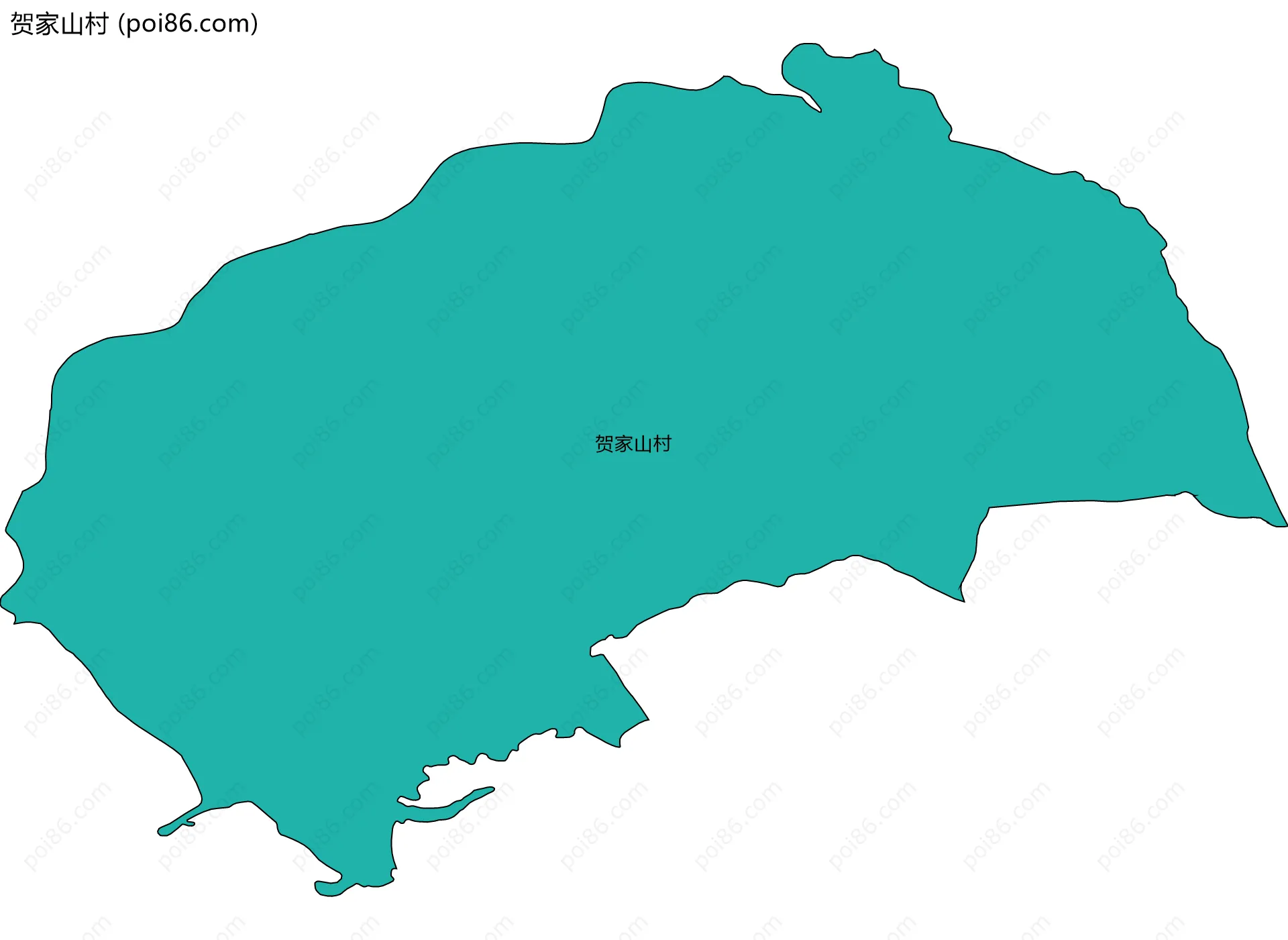 贺家山村边界地图