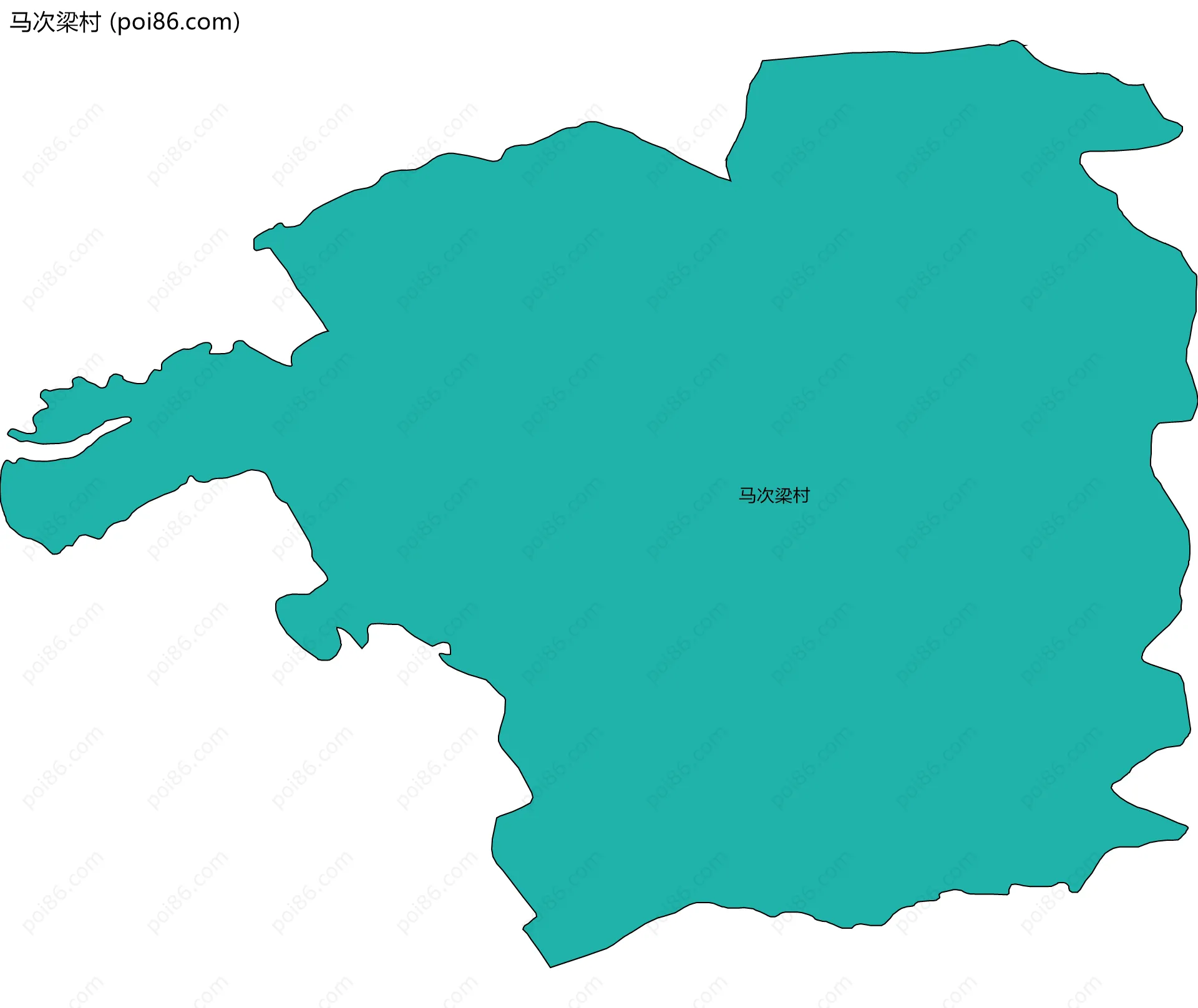 马次梁村边界地图