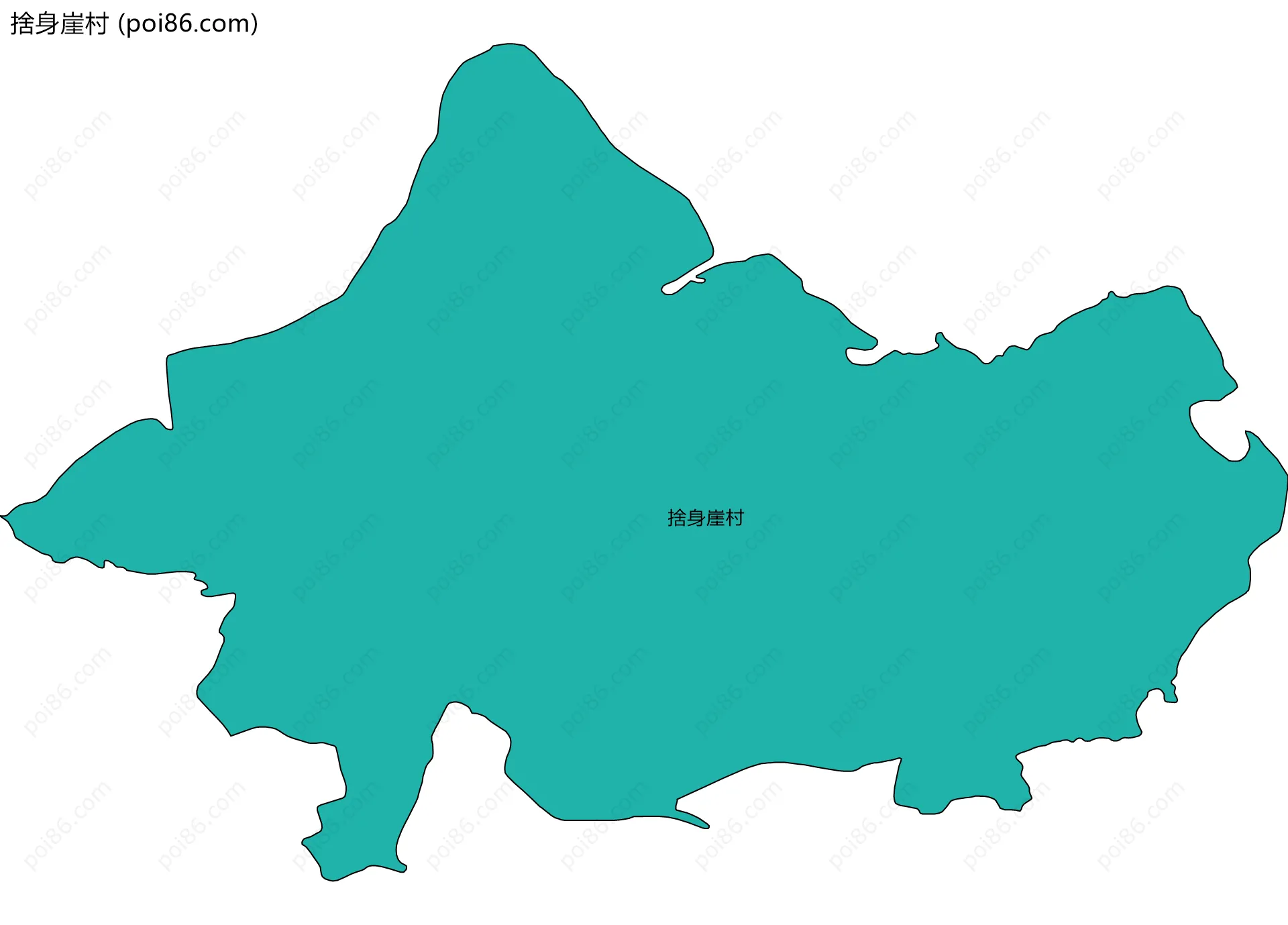 捨身崖村边界地图
