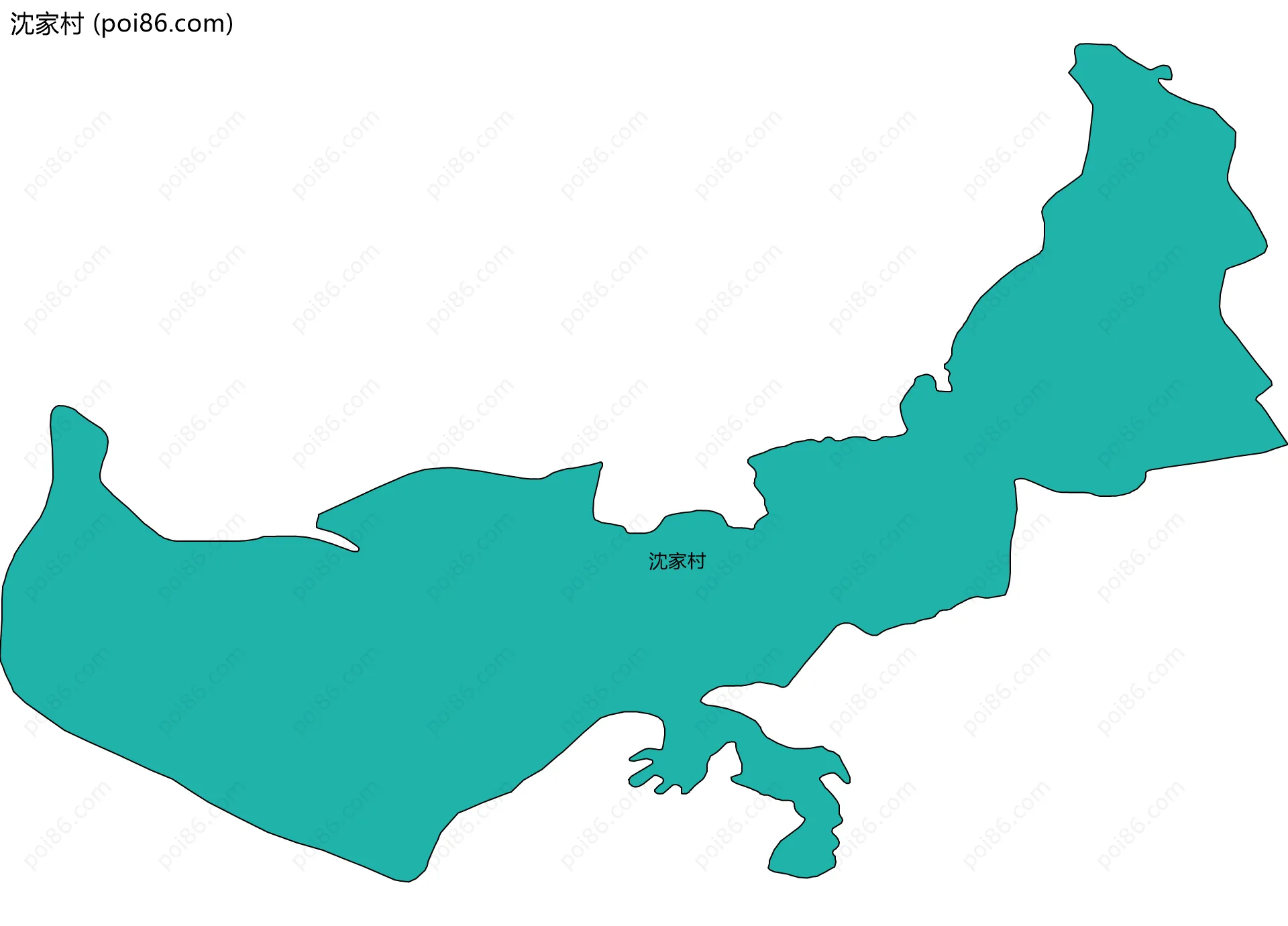 沈家村边界地图