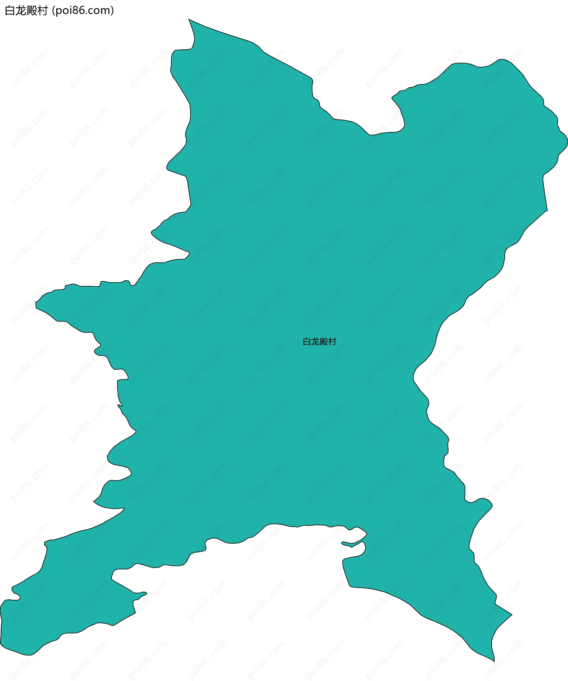 白龙殿村边界地图