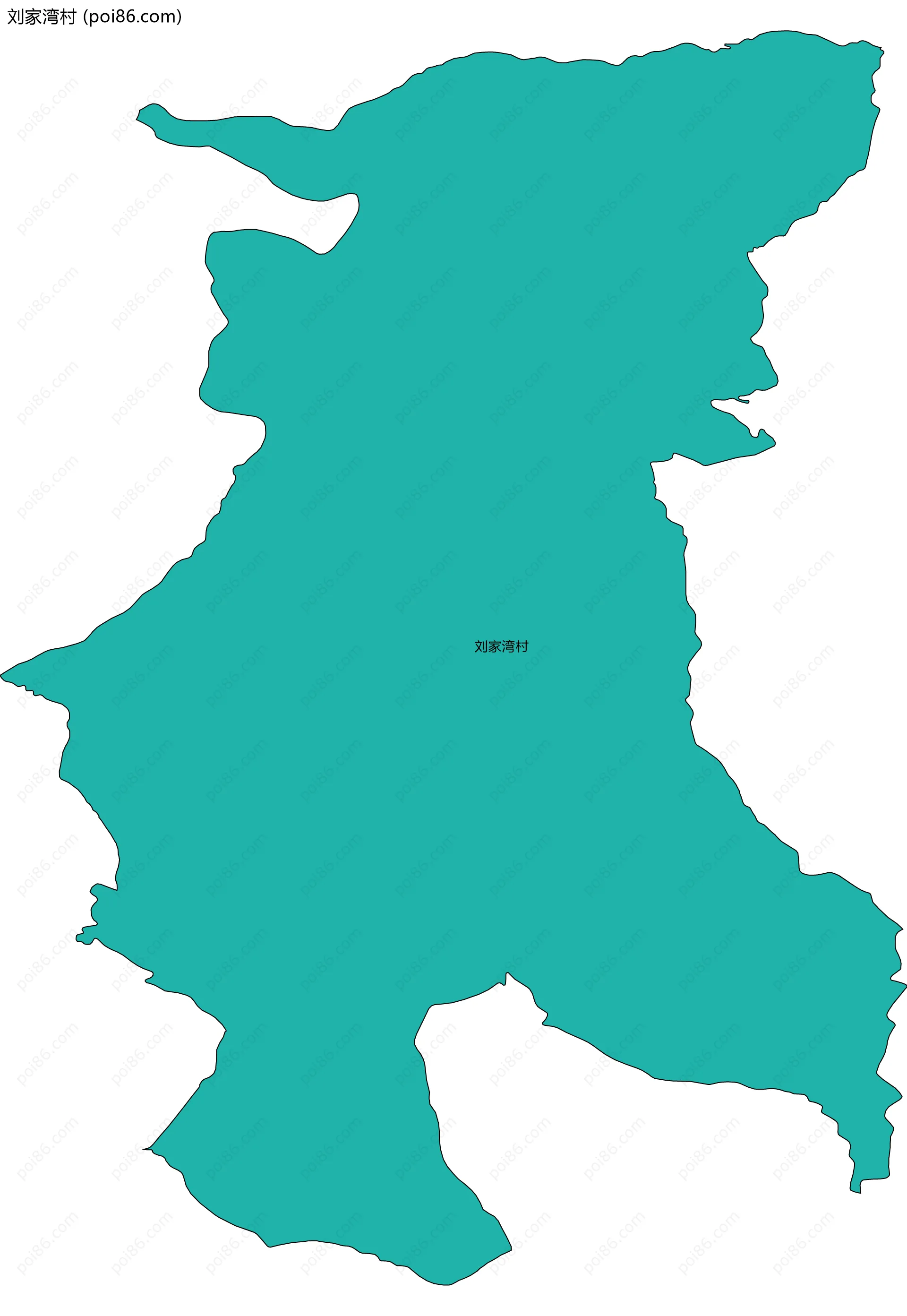 刘家湾村边界地图