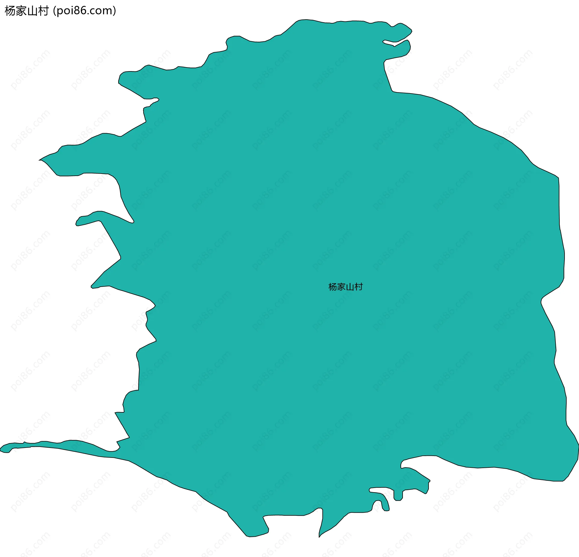 杨家山村边界地图