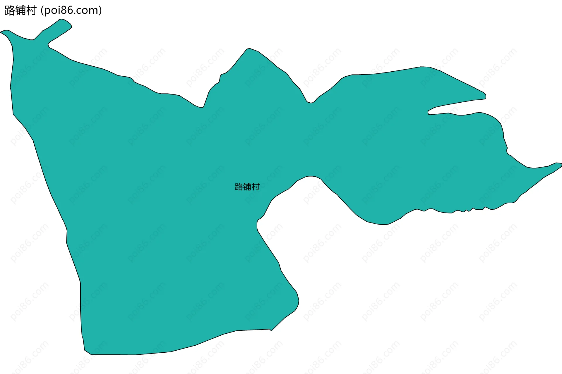 路铺村边界地图