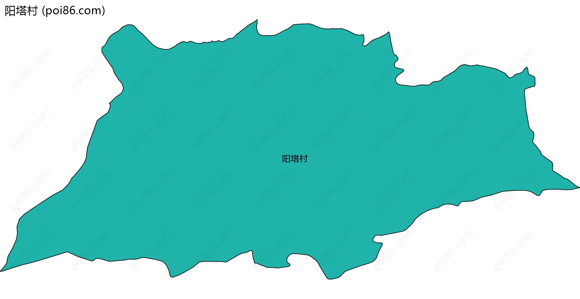 阳塔村边界地图