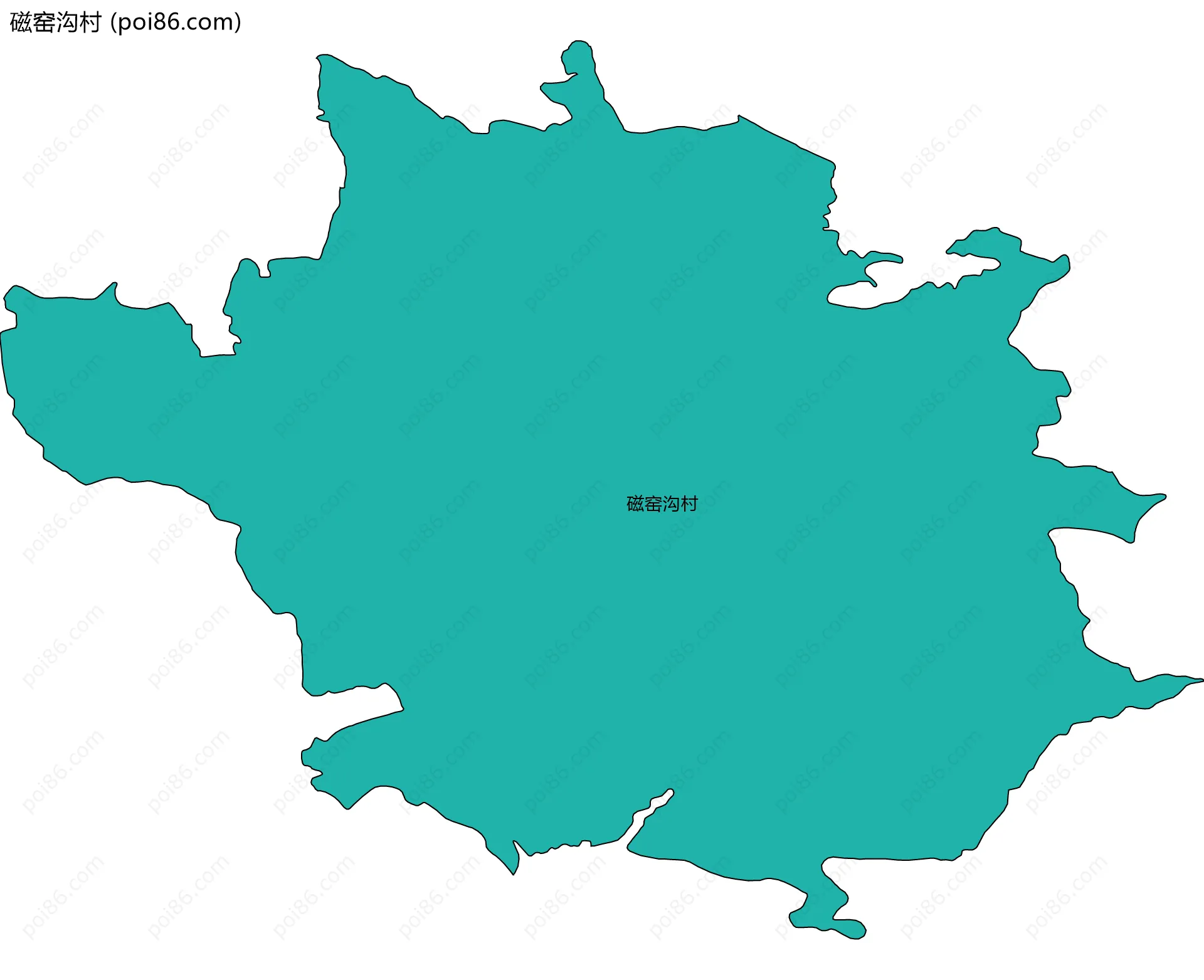 磁窑沟村边界地图