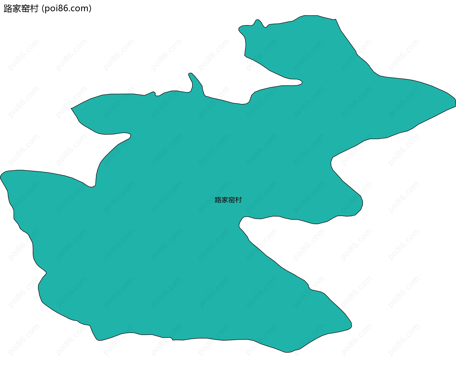 路家窑村边界地图